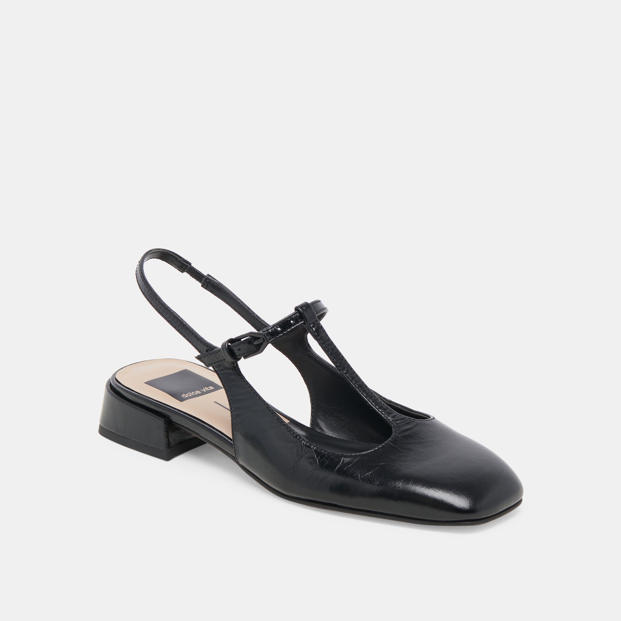 DEIDRA FLATS Women's Shoes - Midnight Crinkle Patent Leather Slip-On Loafers for Work & Casual Wear | Comfortable & Stylish Office Shoes | re:vita Collection