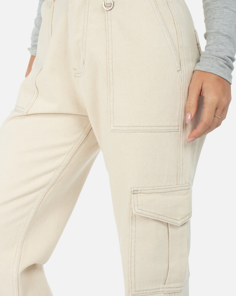 Premium Denim Cargo Pants in Oatmeal - SSS Realism Sunday Collection | Stylish & Comfortable for Casual Wear, Street Fashion & Outdoor Adventures