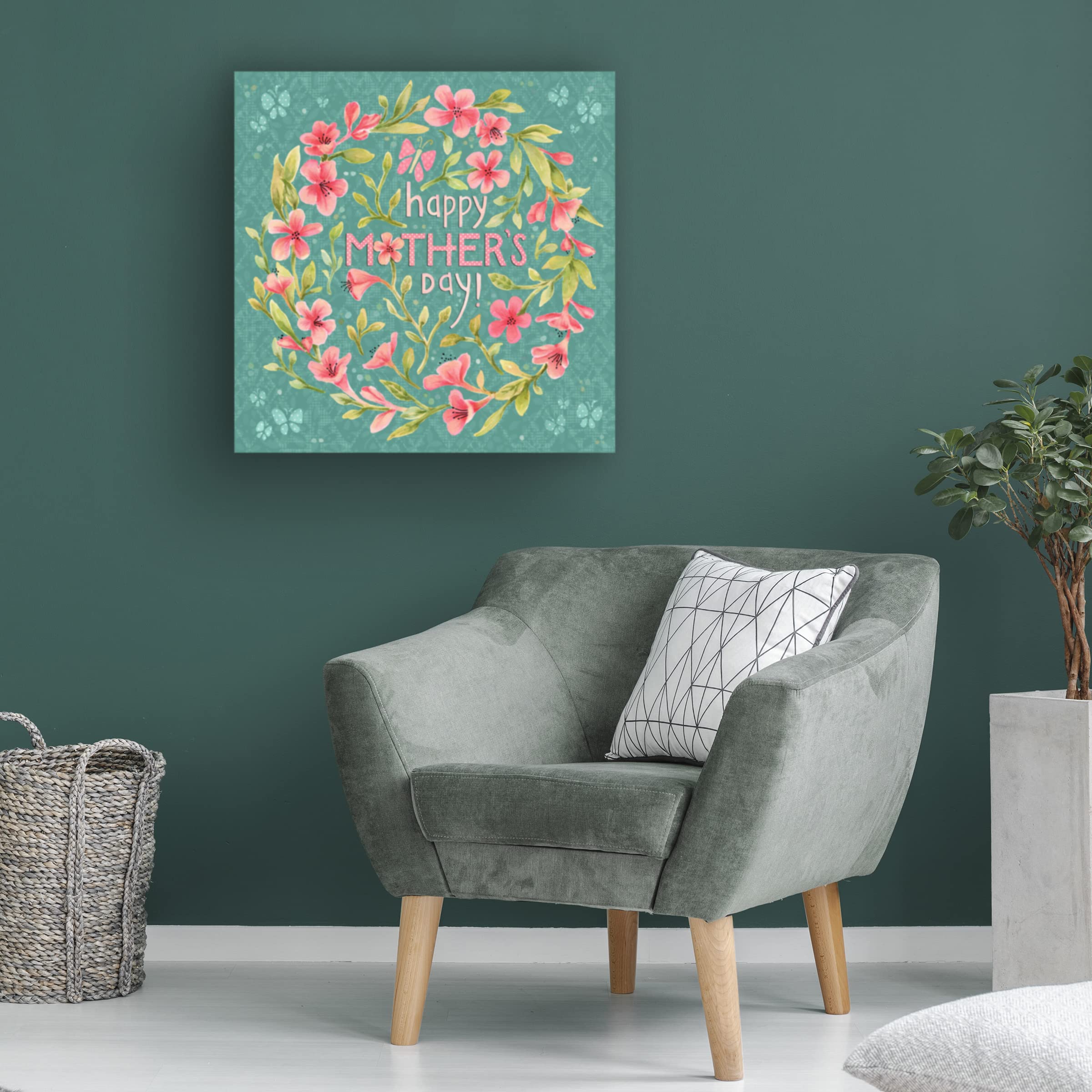 Trademark Fine Art 'Mother's Day' Canvas Wall Art by Yachal Design - Perfect Gift for Mom, Home Decor & Living Room Wall Decor
