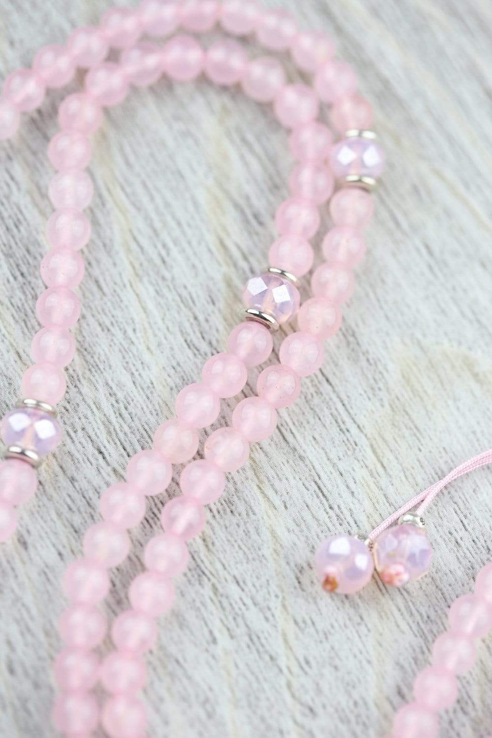 Healing Heart Chakra Crystal Mala Beads - 108 Meditation Prayer Necklace for Positive Energy & Emotional Balance | Perfect for Yoga, Reiki & Spiritual Healing
