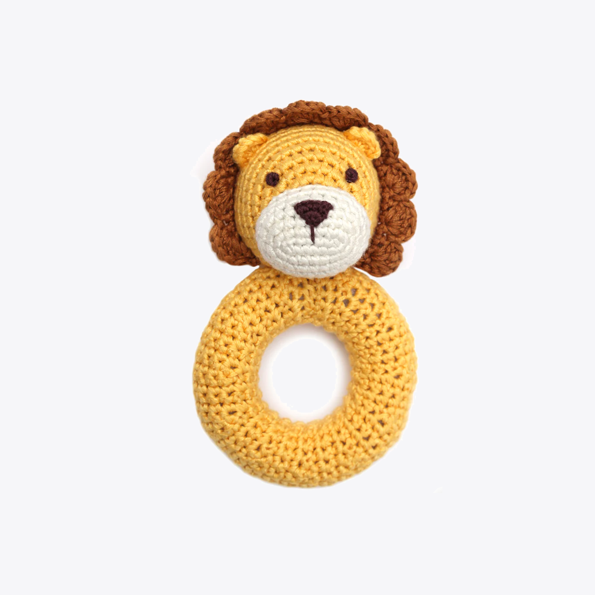 Lion Ring Rattle Toy - Soft Teething Toy for Babies, Safe Chewable Infant Toys with Easy Grip | Perfect for Newborns, Teething Relief & Sensory Play