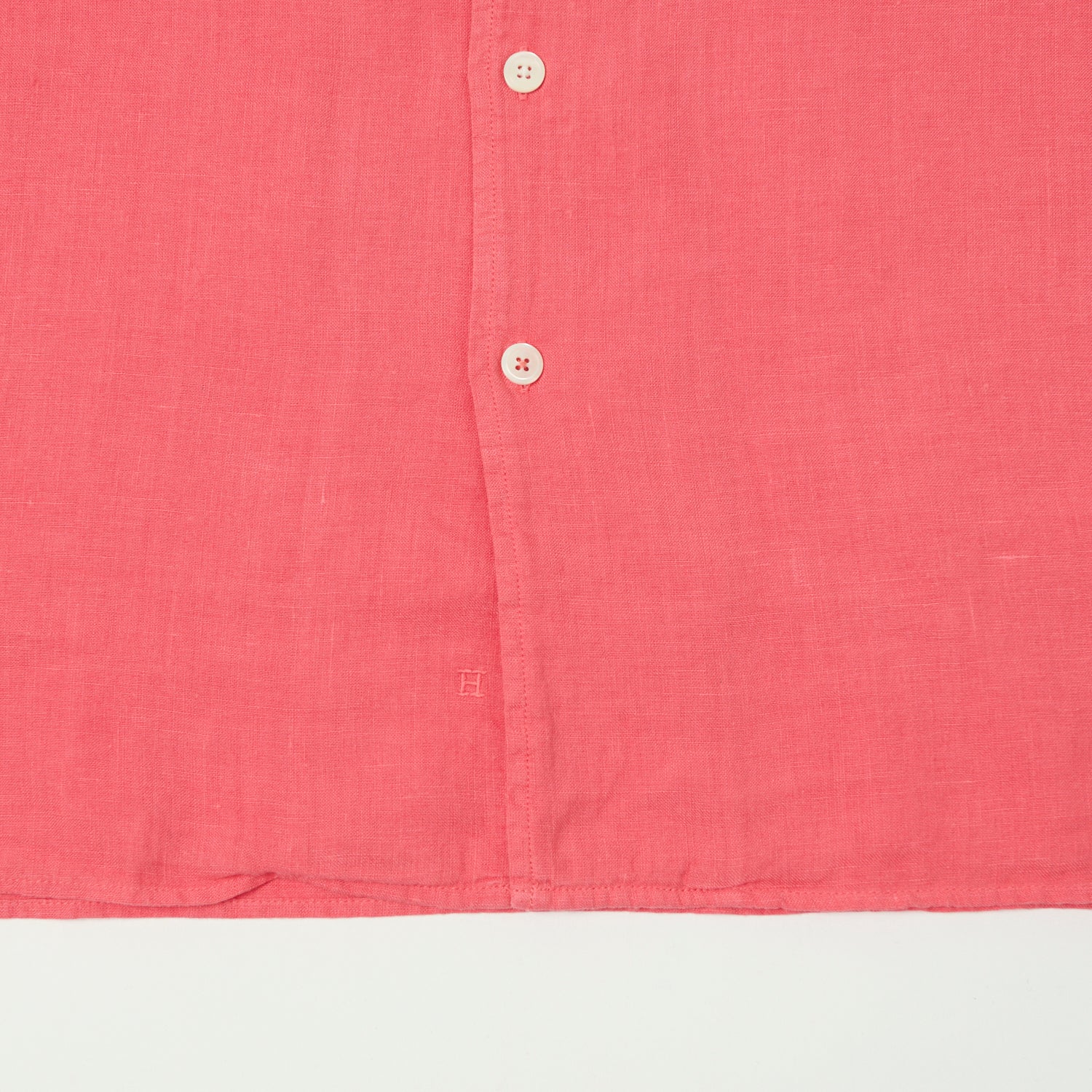 Hartford 'Palm' Camp Collar Linen Shirt for Men - Breathable Summer Casual Button Down Shirt in Tangerine Orange - Perfect for Beach Vacations, Outdoor Adventures & Weekend Getaways