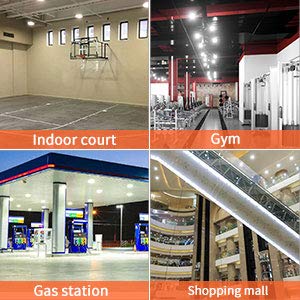 UFO LED High Bay Lights 50W 10000LM - 6000K-6500K Daylight White Ultra Thin Shop Light for Warehouse, Garage, Barn, Workshop, Gym, Factory & Retail Store Lighting