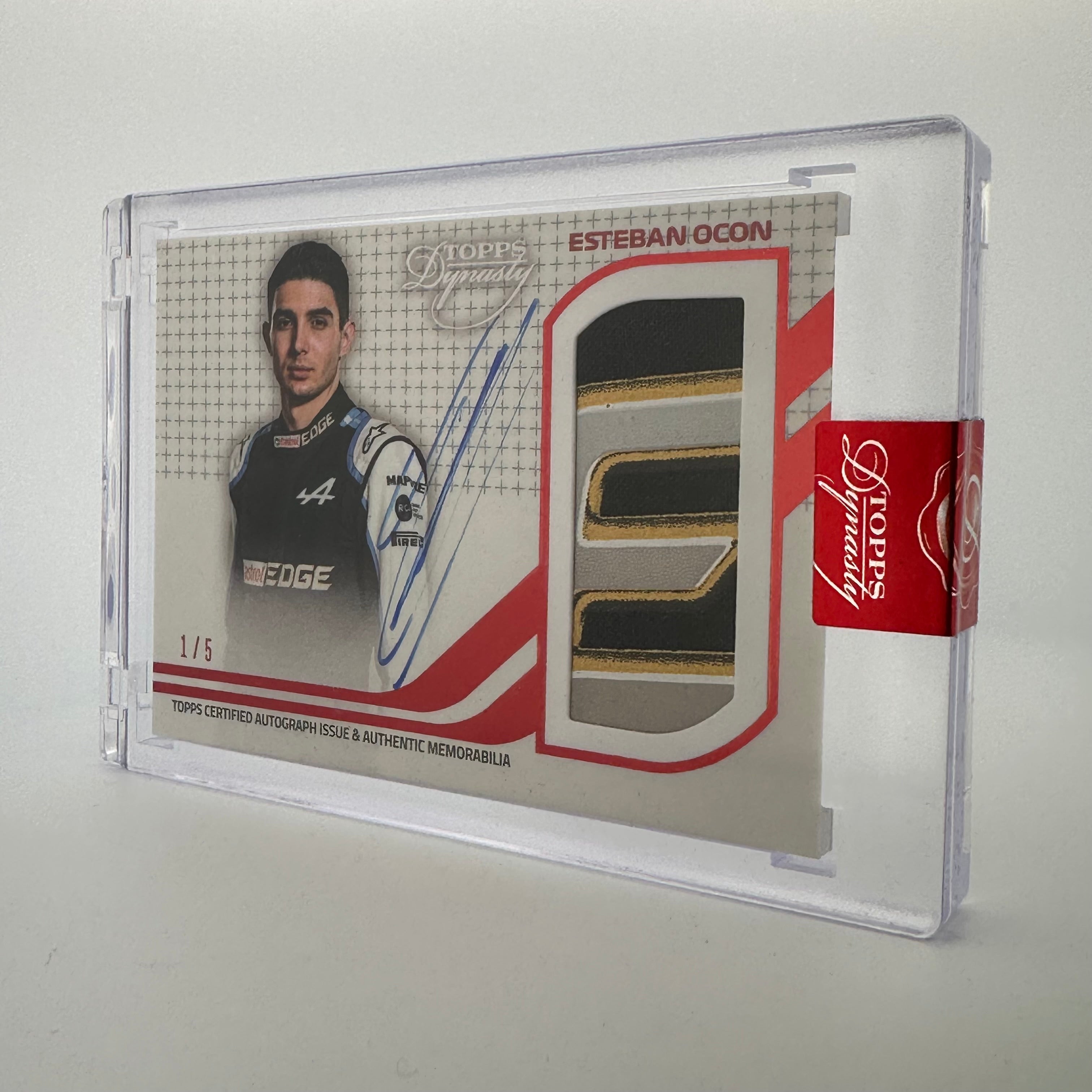 2021 Dynasty Esteban Ocon #DAP EOIII 1/5 Red Autograph Patch - F1 Racing Memorabilia for Collectors & Motorsport Fans
