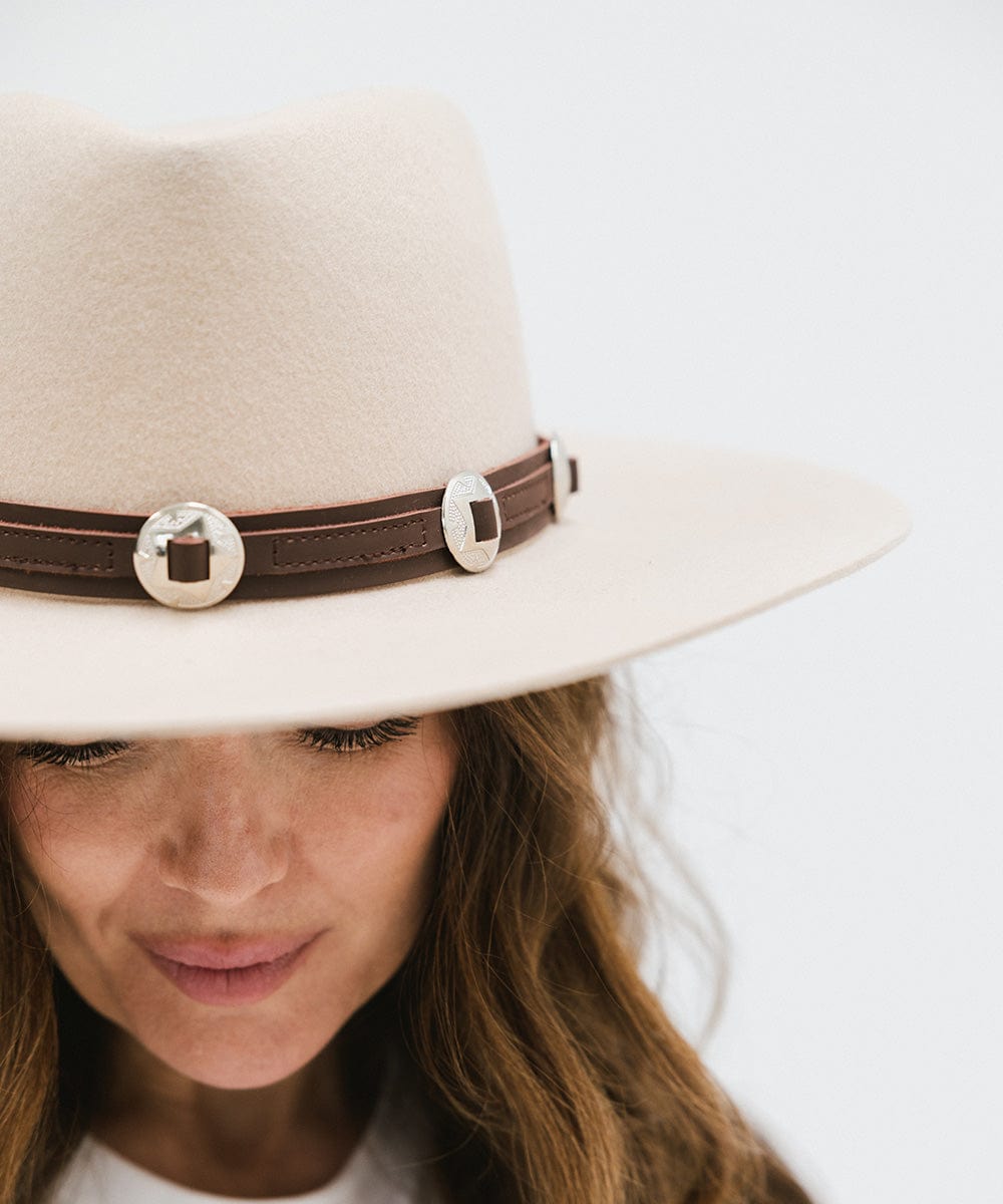 Authentic Genuine Leather Western Hat Band for Cowboy Hats - Handcrafted Adjustable Headband for Rodeo, Country Music & Outdoor Events
