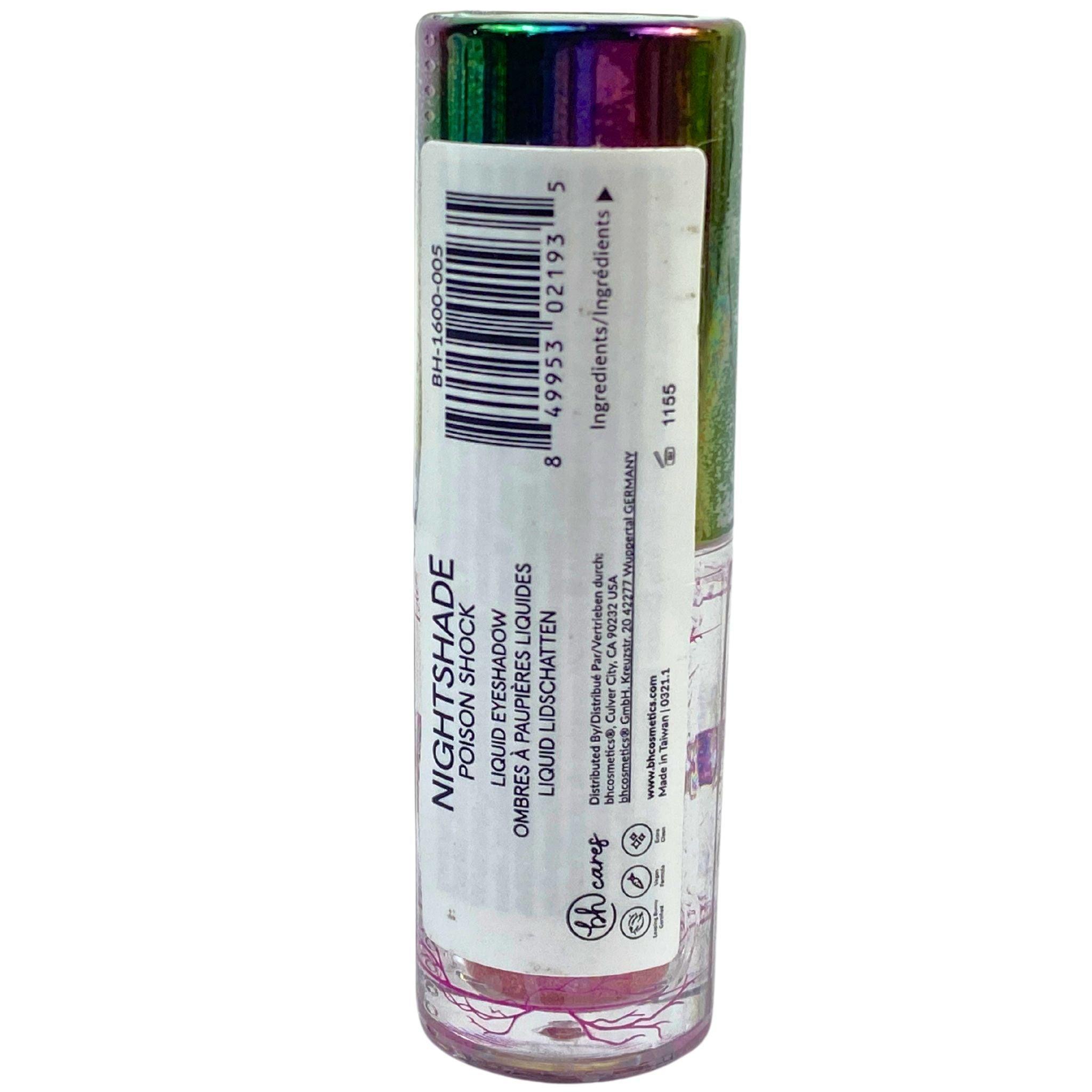 BH Cosmetics Liquid Eyeshadow Set - Nightshade Poison Shock (60 Pcs, 0.07OZ Each) | Long-Lasting Metallic & Shimmer Eyeshadow for Party, Halloween & Night Out Makeup