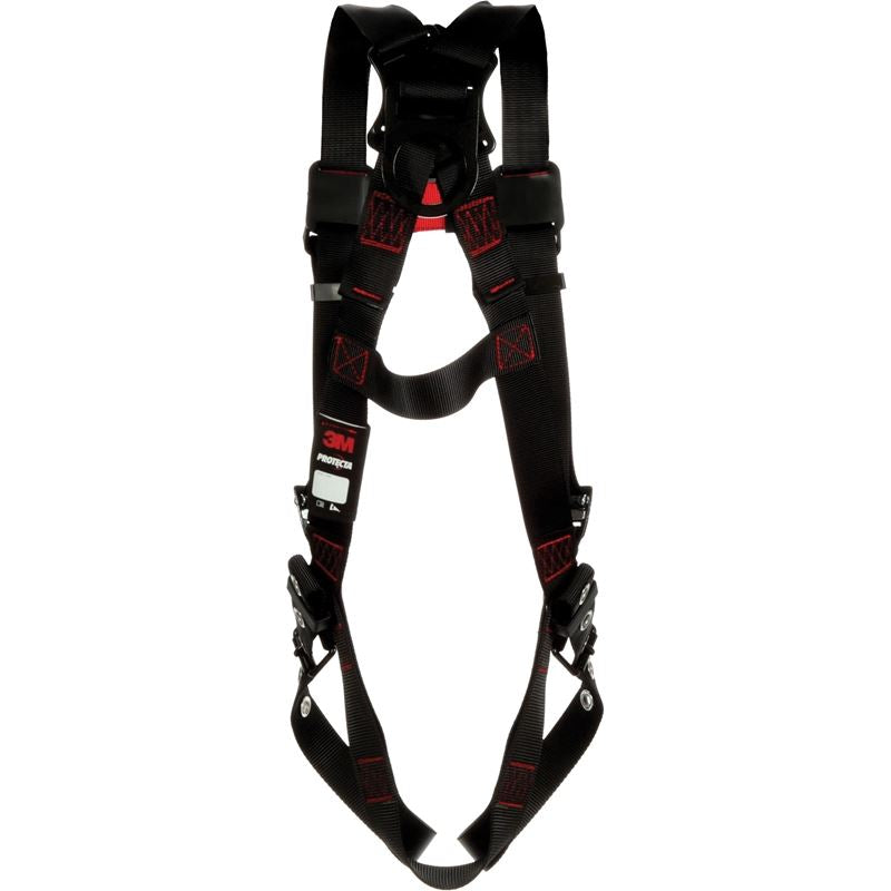 3M Protecta 1161544 Black Vest Style Safety Harness - Fall Protection Equipment for Construction, Roofing & Industrial Work