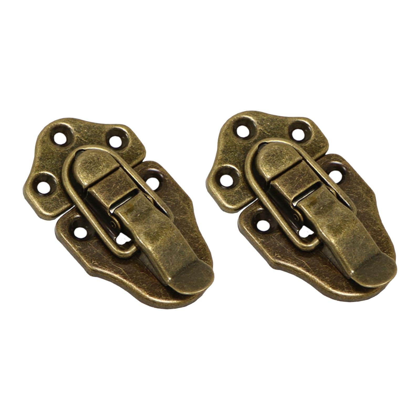 Vintage Bronze Clasp Lock Latch for Wooden Jewelry Box, Antique Furniture, and Decorative Storage Cases - Perfect for DIY Projects, Jewelry Organizers, and Vintage-Style Home Decor