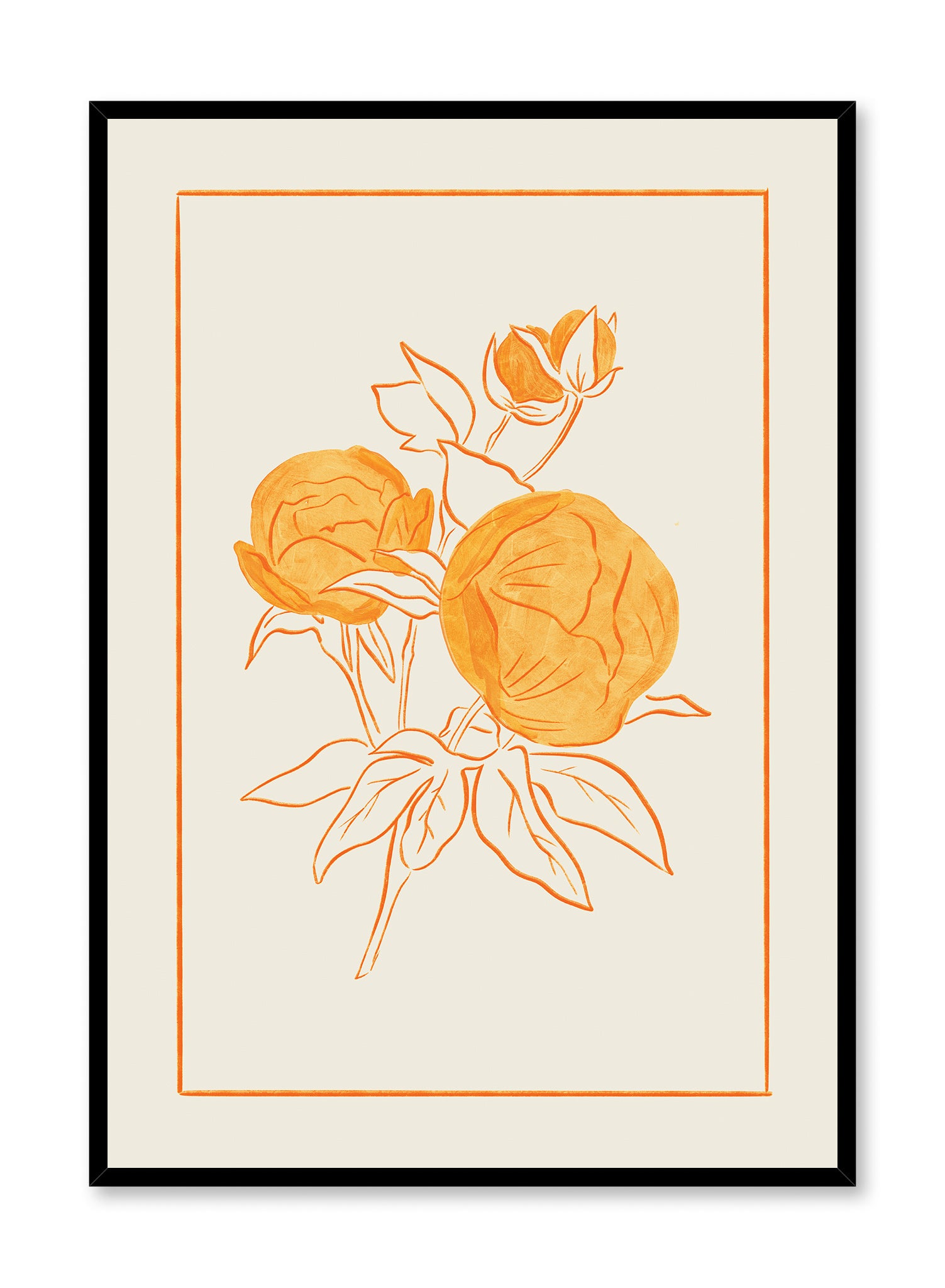 Beautiful Peony Flower Poster - Elegant Home Decor for Living Room, Bedroom & Office Wall Art