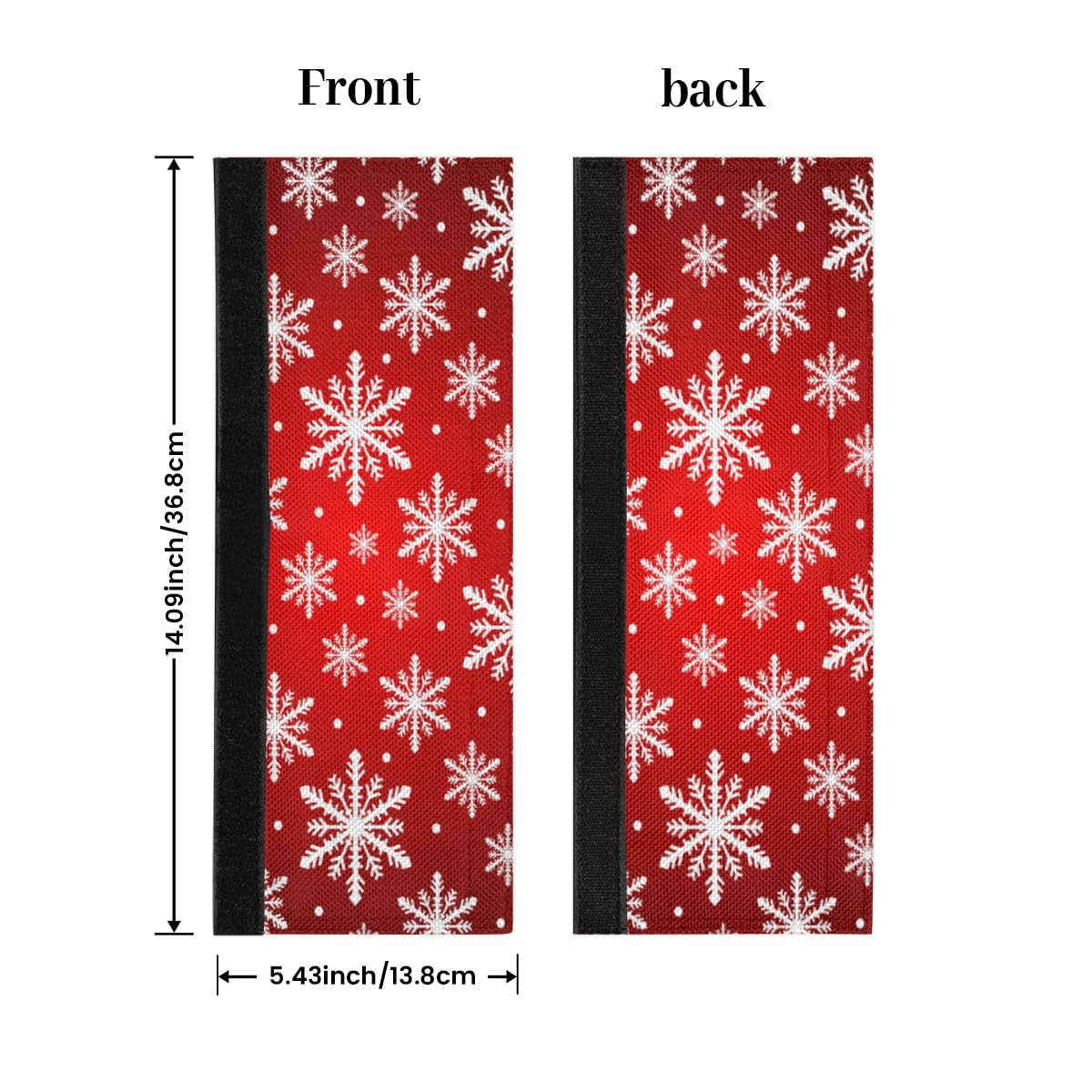 Christmas Snowflake Fridge Handle Covers - Set of 2, Washable for Kitchen & Microwave Decor