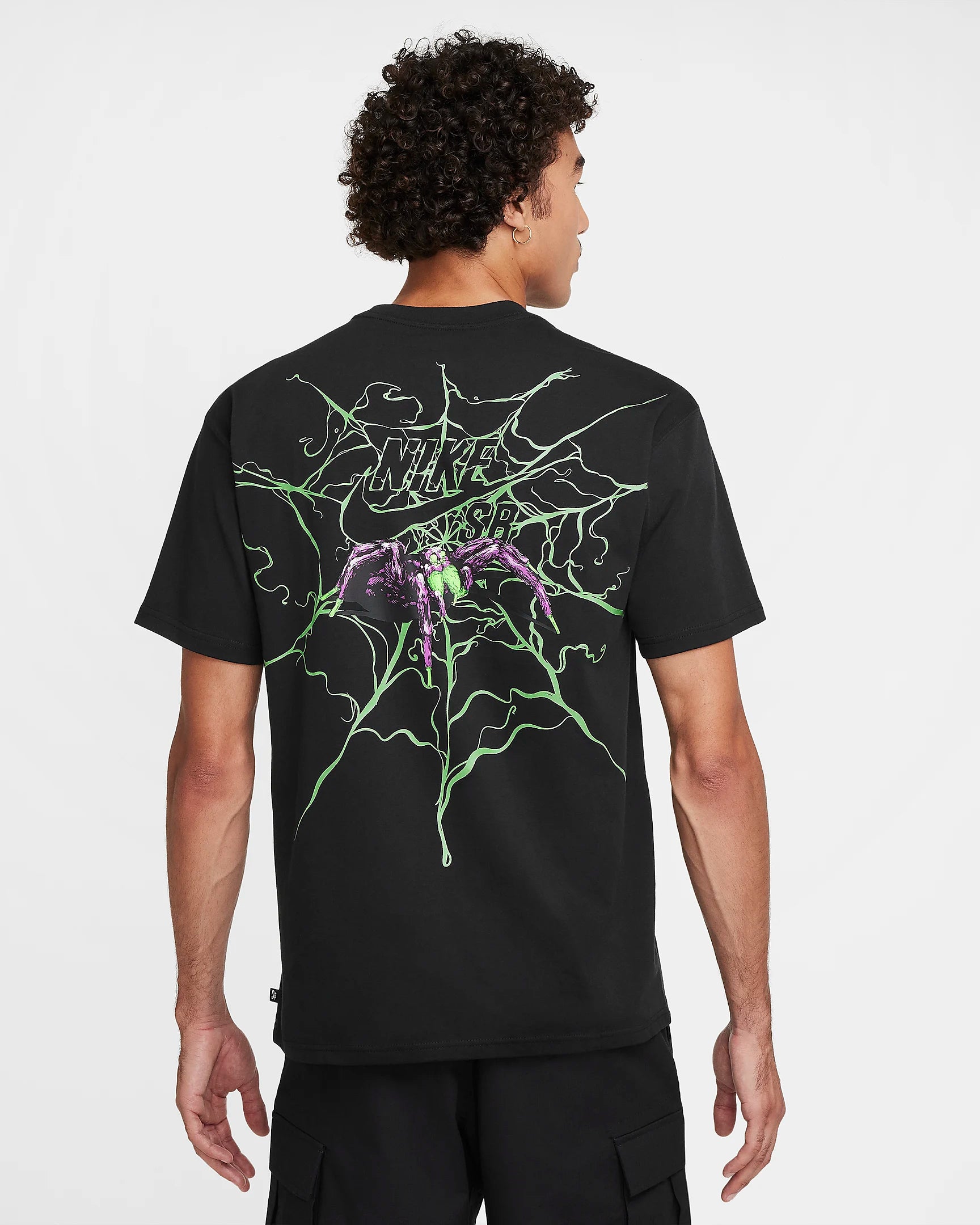 Nike SB OC Halloween Spider Graphic T-Shirt for Men - Black | Skateboarding & Streetwear Fashion | Perfect for Halloween Parties & Casual Wear
