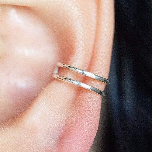 Non-Piercing Ear Cuffs for Women & Men - Sterling Silver Conch Hoop Clip-On Cartilage Earrings | Perfect for Everyday Wear, Parties & Gifts