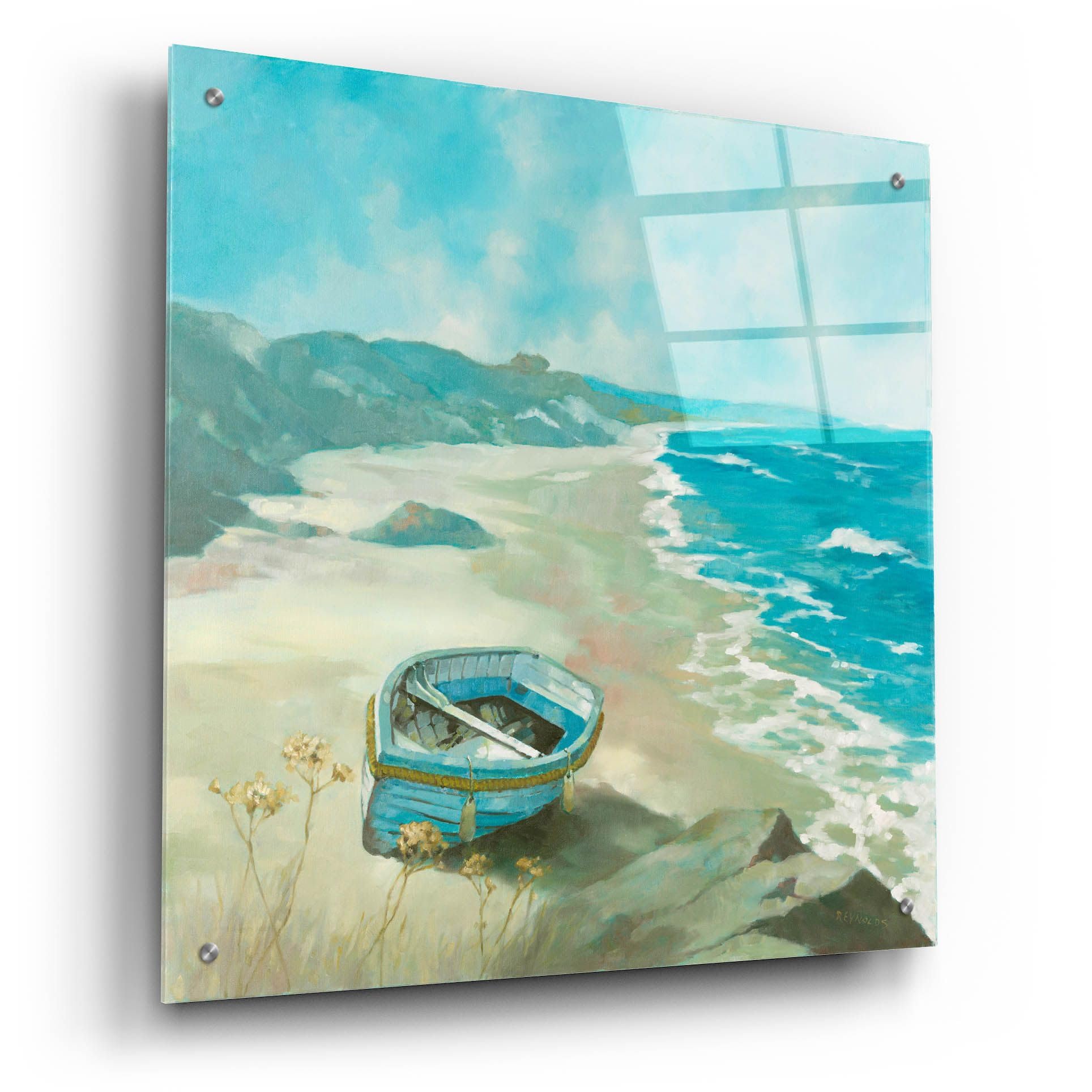 Graham Reynolds 'Boat Show 1' Acrylic Glass Wall Art - 24x24 Inch Modern Coastal Painting for Living Room, Bedroom & Office Decor | Vibrant Nautical Home Artwork