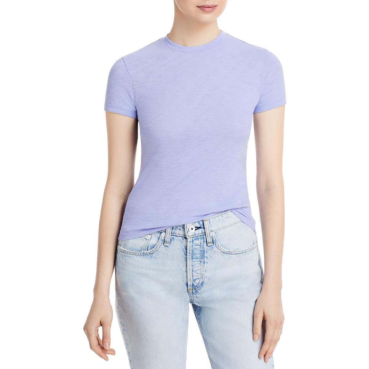 Theory Women's Tiny Tee 2 - Slim Fit Short Sleeve Cotton T-Shirt for Women | Casual & Layering Essential | Perfect for Work, Weekend & Travel Outfits