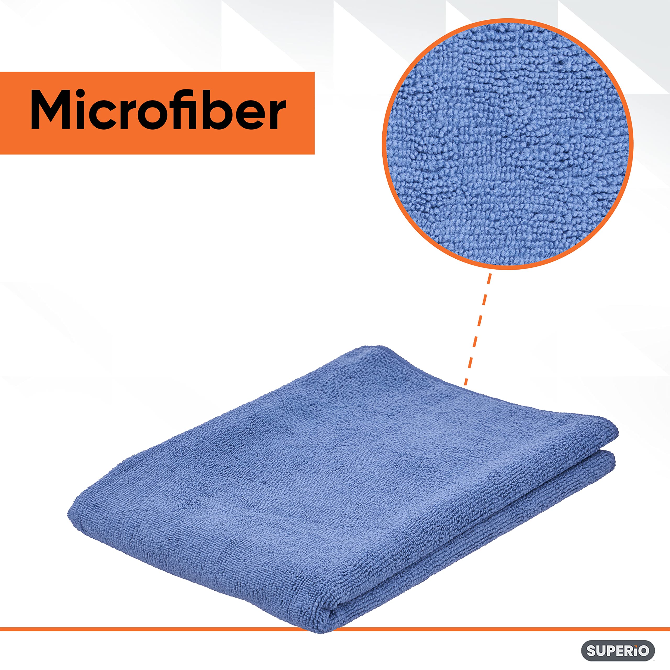 Superio Extra Large Microfiber Squeegee Mop Towel 16