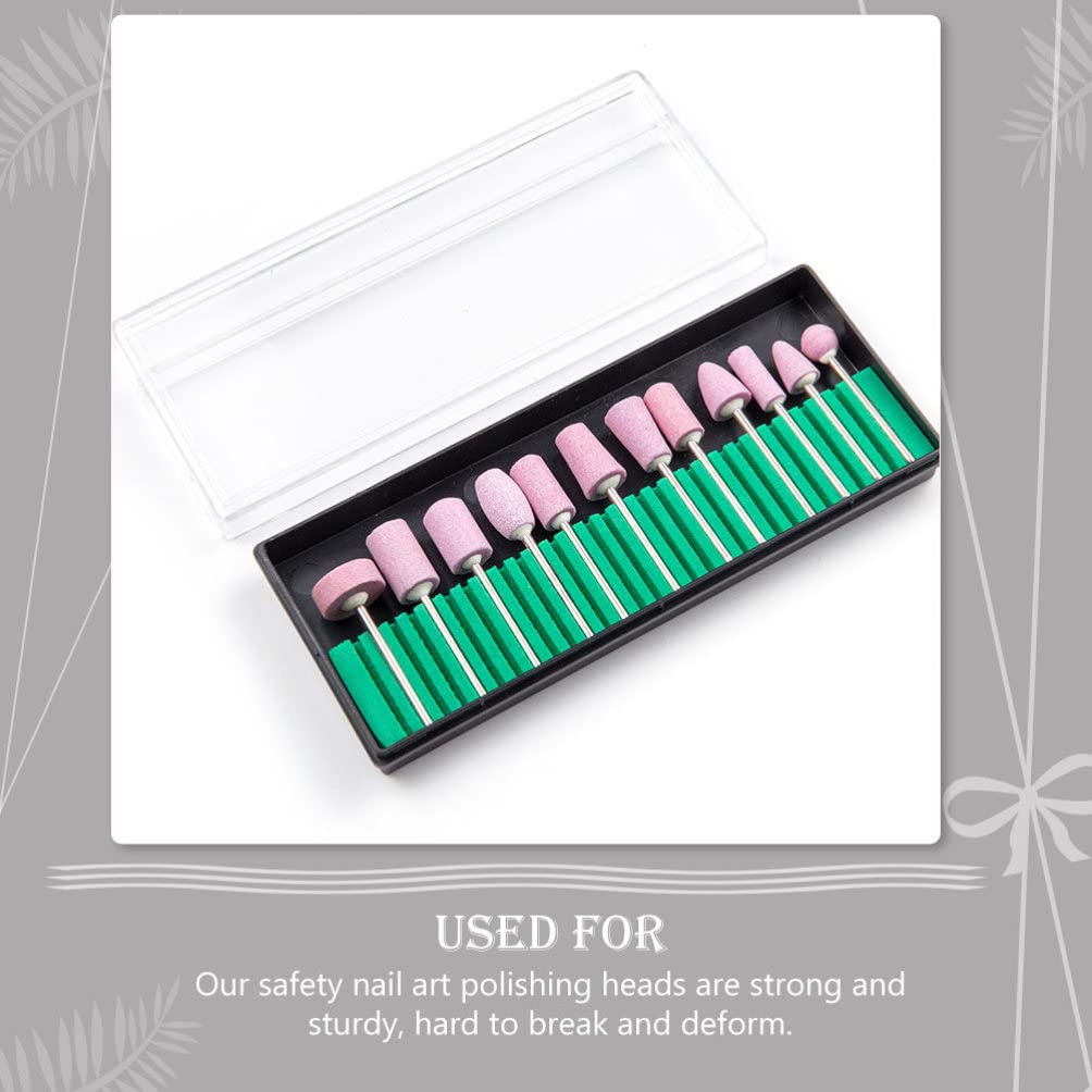 Lurrose 12Pcs Professional Nail Drill Bits Kit - Ceramic Grinding Heads, Diamond & Acrylic Gel Bits for Electric Nail File - Manicure Pedicure Tools for Salon & Home Use - Perfect for Nail Art, Cuticle Care & Polish Removal
