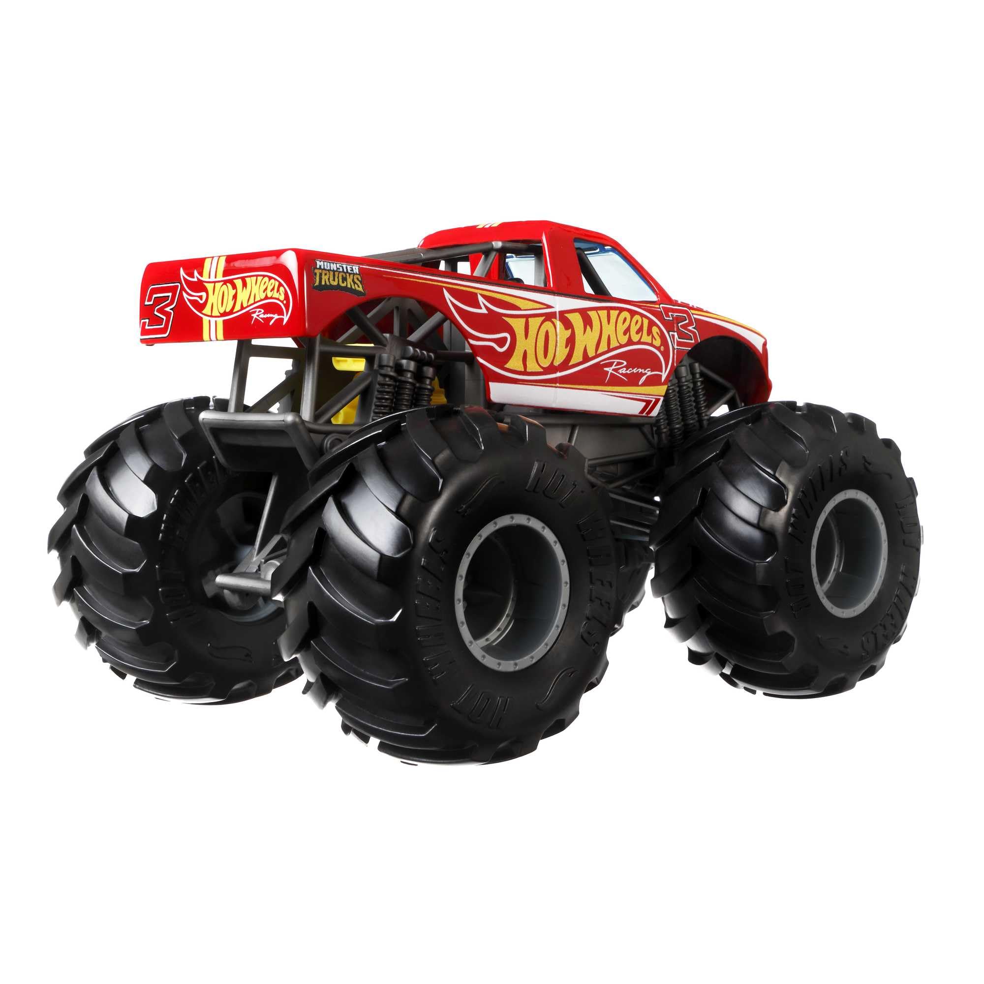 Hot Wheels Monster Trucks 1:24 Scale Die-Cast Racing Cars - Durable Toy Vehicles for Kids' Playtime & Collectors Display