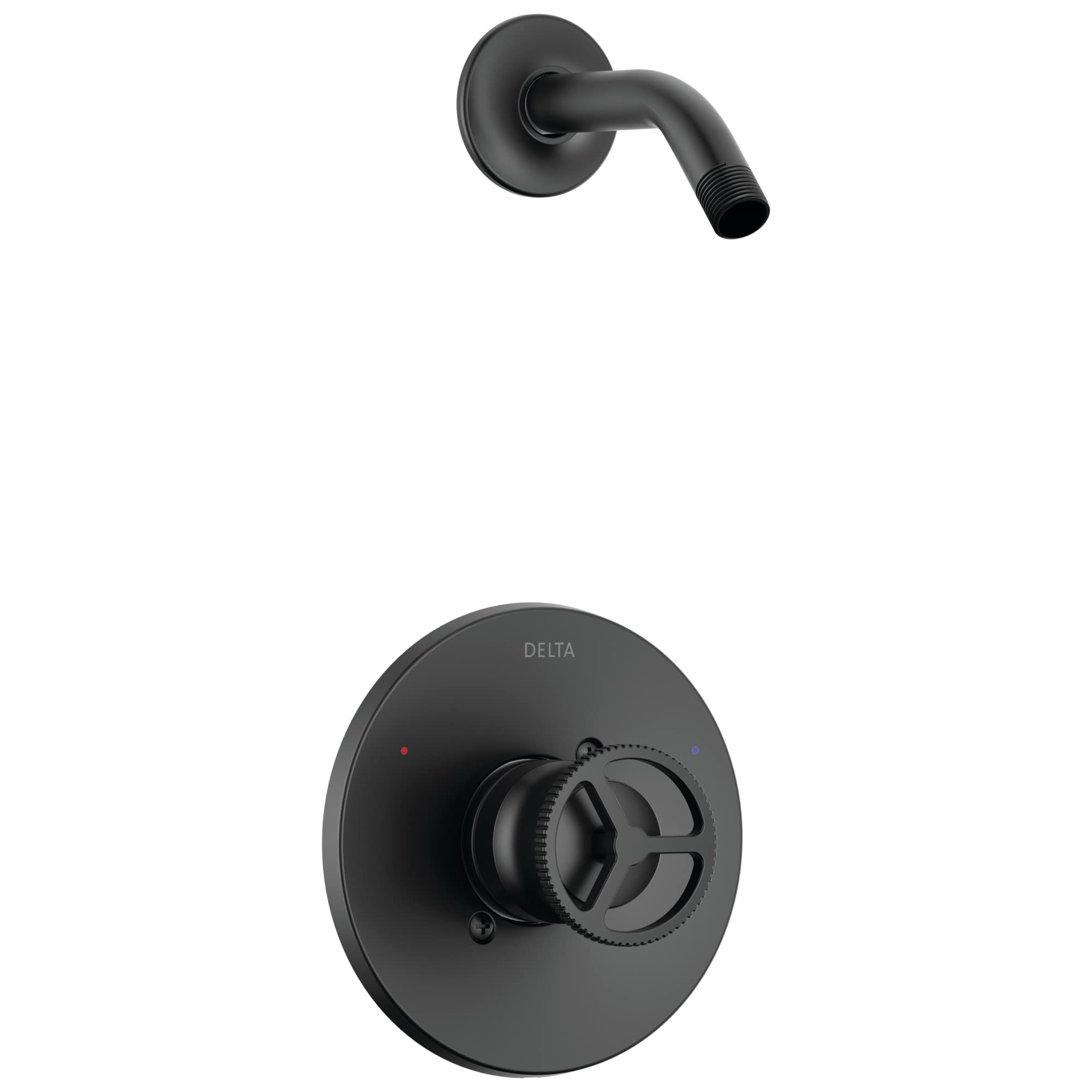 Delta Faucet Trinsic 14 Series Single Handle Matte Black Shower Faucet Set with Trim Kit - Modern Bathroom Fixture for Luxury Showers (T14258-BLLHD, Shower Head & Valve Sold Separately) - Perfect for Master Bathroom Renovation and Spa-Like Shower Experience