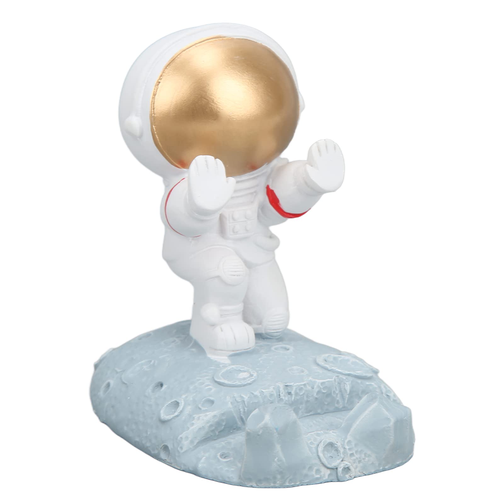VADUMA Spaceman Cartoon Astronaut Phone Stand - Adjustable Mobile & Tablet Holder for Desk, Home Office, Car (Golden) - Perfect for Video Calls, Gaming & Hands-Free Viewing