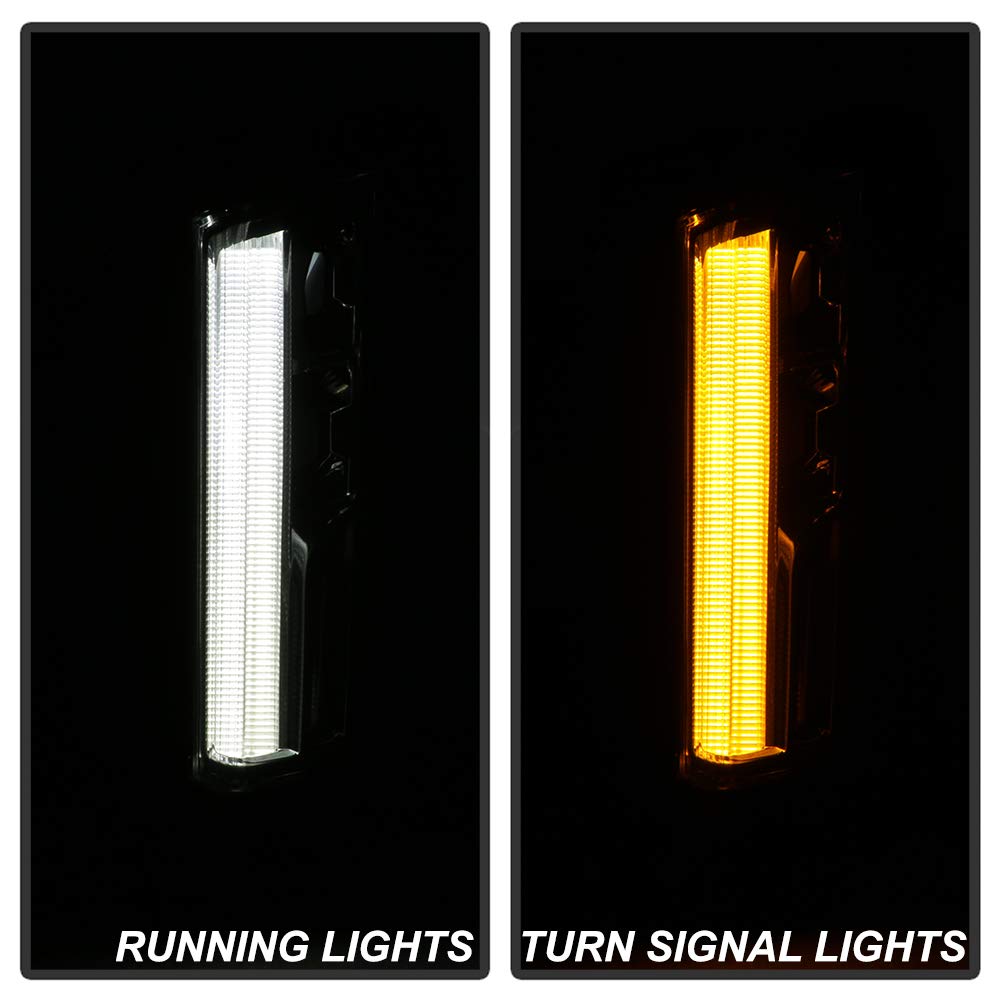ACANII LED DRL with Turn Signal SwitchBack Fog Lights for 2017-2018 Cadillac XT5 - Driver & Passenger Side Bumper Light Assembly - Upgrade Your Vehicle's Style & Visibility for Night Driving and Bad Weather Conditions