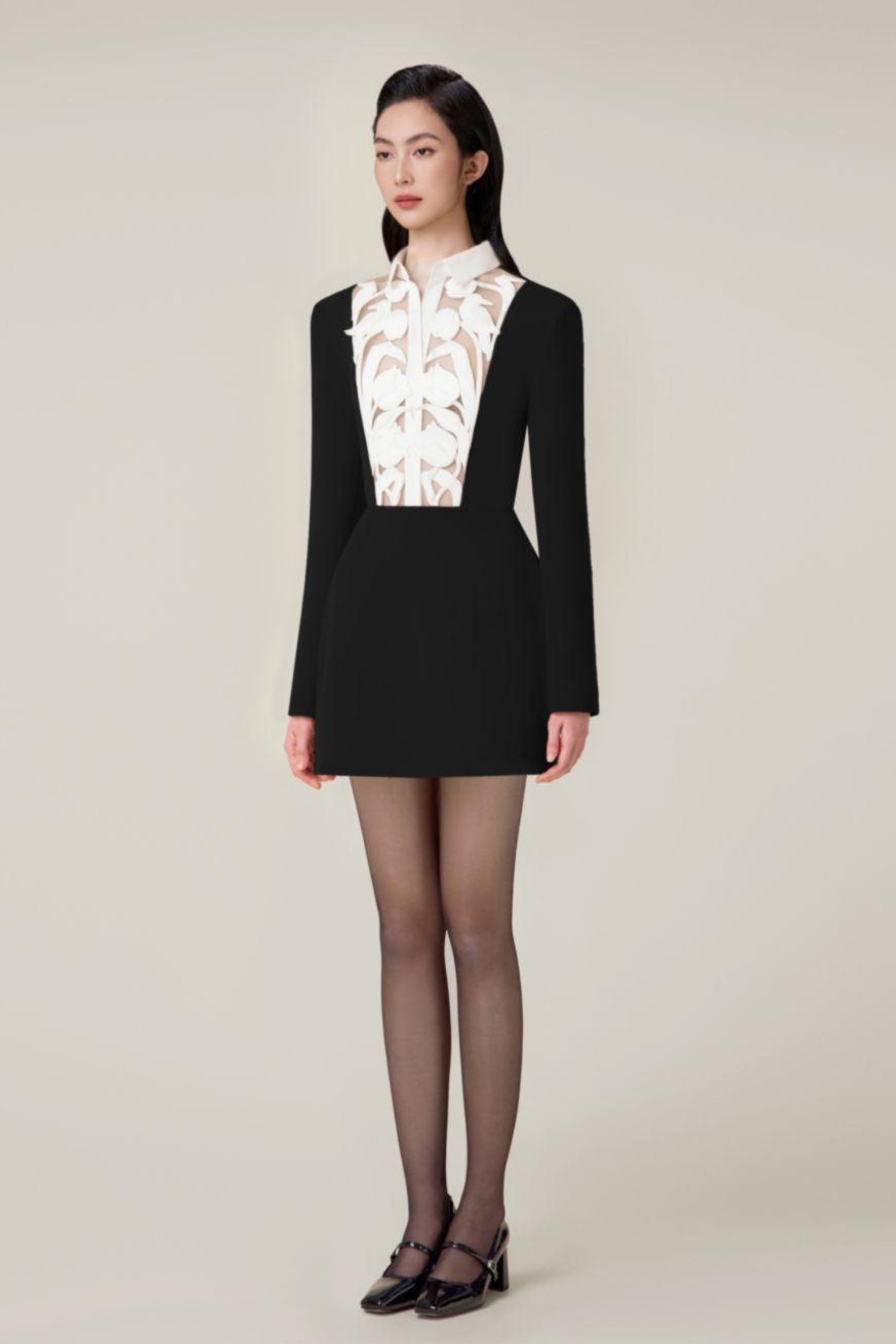 Elegant Hollow A-Line Mini Dress in Black - Perfect for Parties, Dates & Night Out