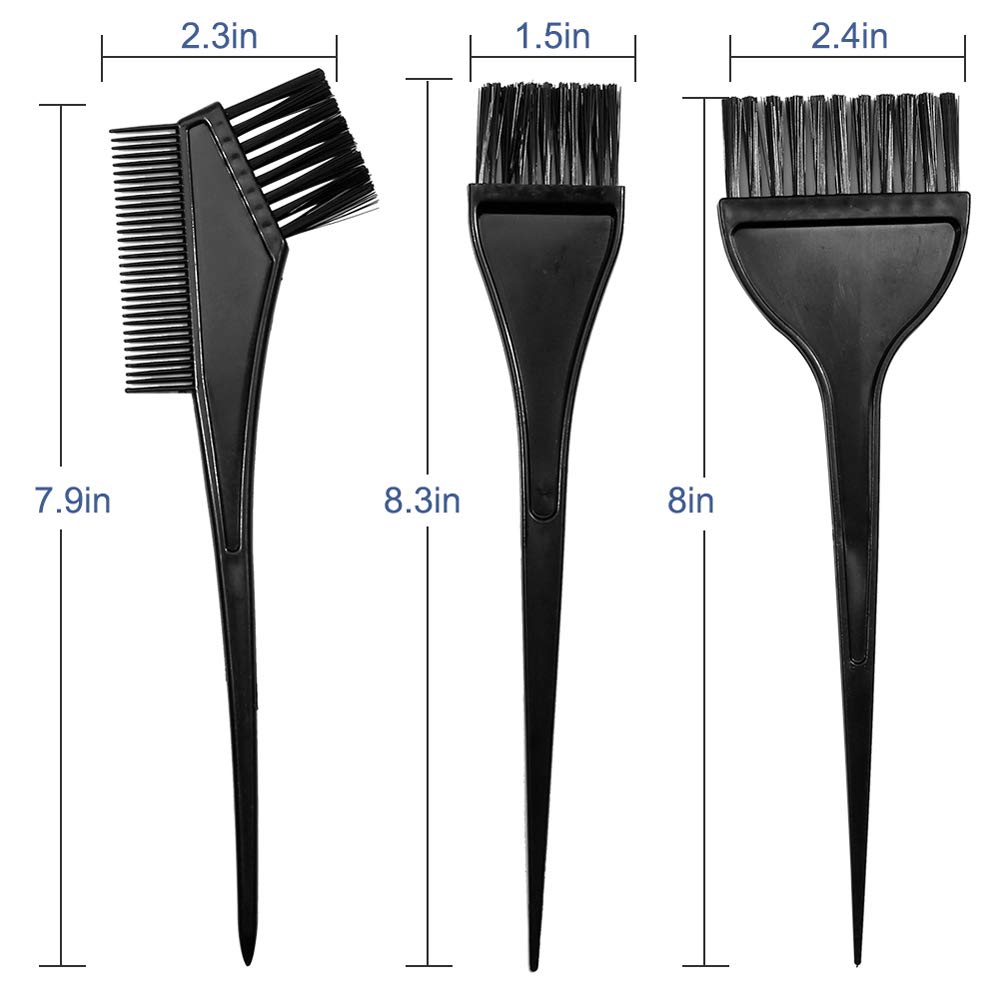 4Pcs Hair Dye Brush and Mixing Bowl Set - Professional Hair Coloring Tools Kit with Tint Comb for Salon & Home Use - Perfect for DIY Hair Coloring, Highlights, and Root Touch-Ups