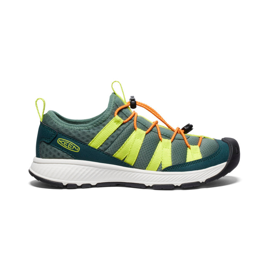 Motozoa Big Kids' Sneakers - Sea Moss/Scarlet Ibis | Comfortable & Durable Athletic Shoes for Boys & Girls | Perfect for Running, School & Outdoor Play