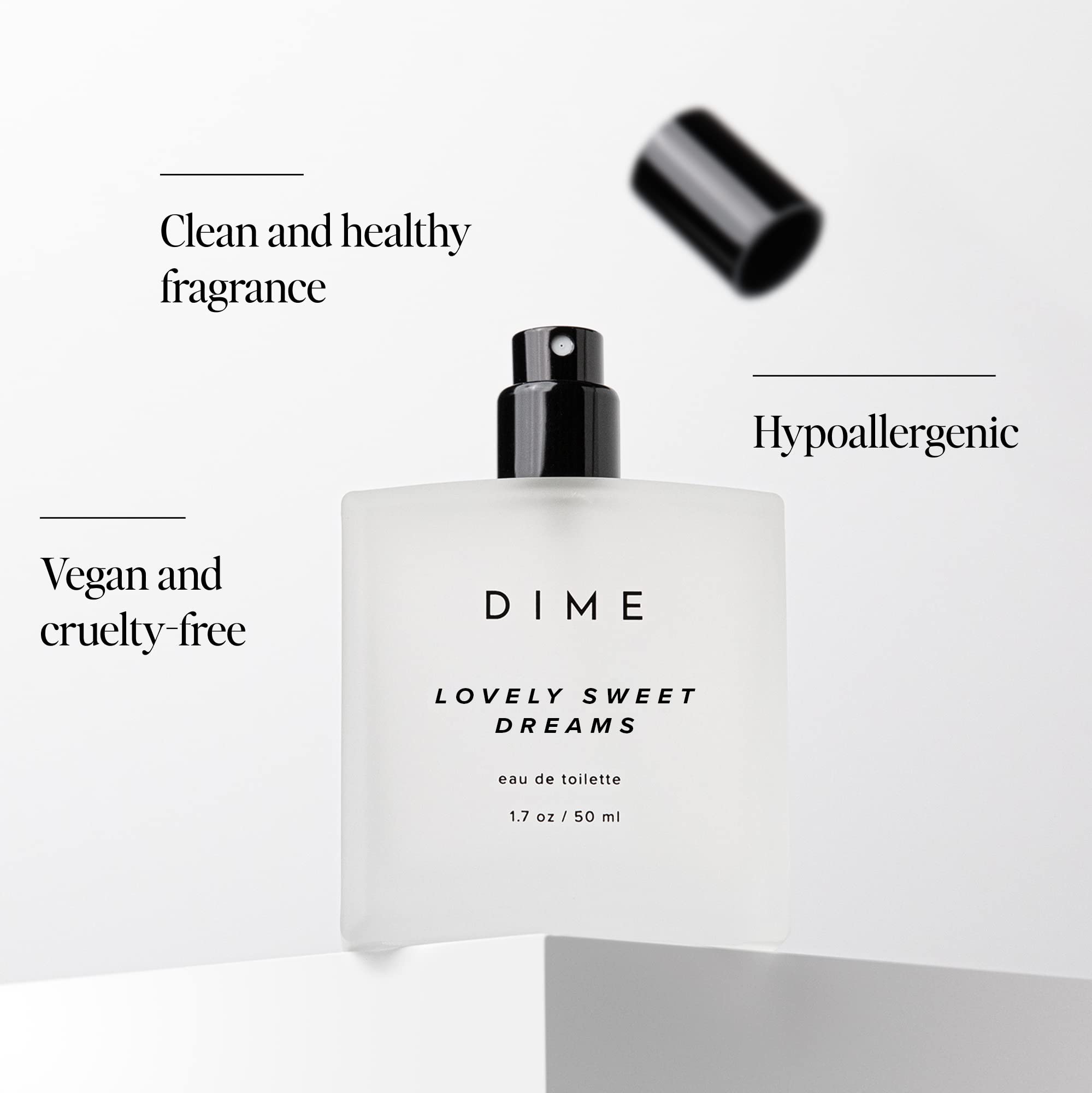 Dime Beauty Lovely Sweet Dreams Perfume for Women - 1.7 oz / 50 ml Eau de Toilette with Warm Vanilla & Floral Scent | Hypoallergenic, Clean Fragrance | Perfect for Date Nights, Office Wear & Everyday Elegance (Packaging May Vary)