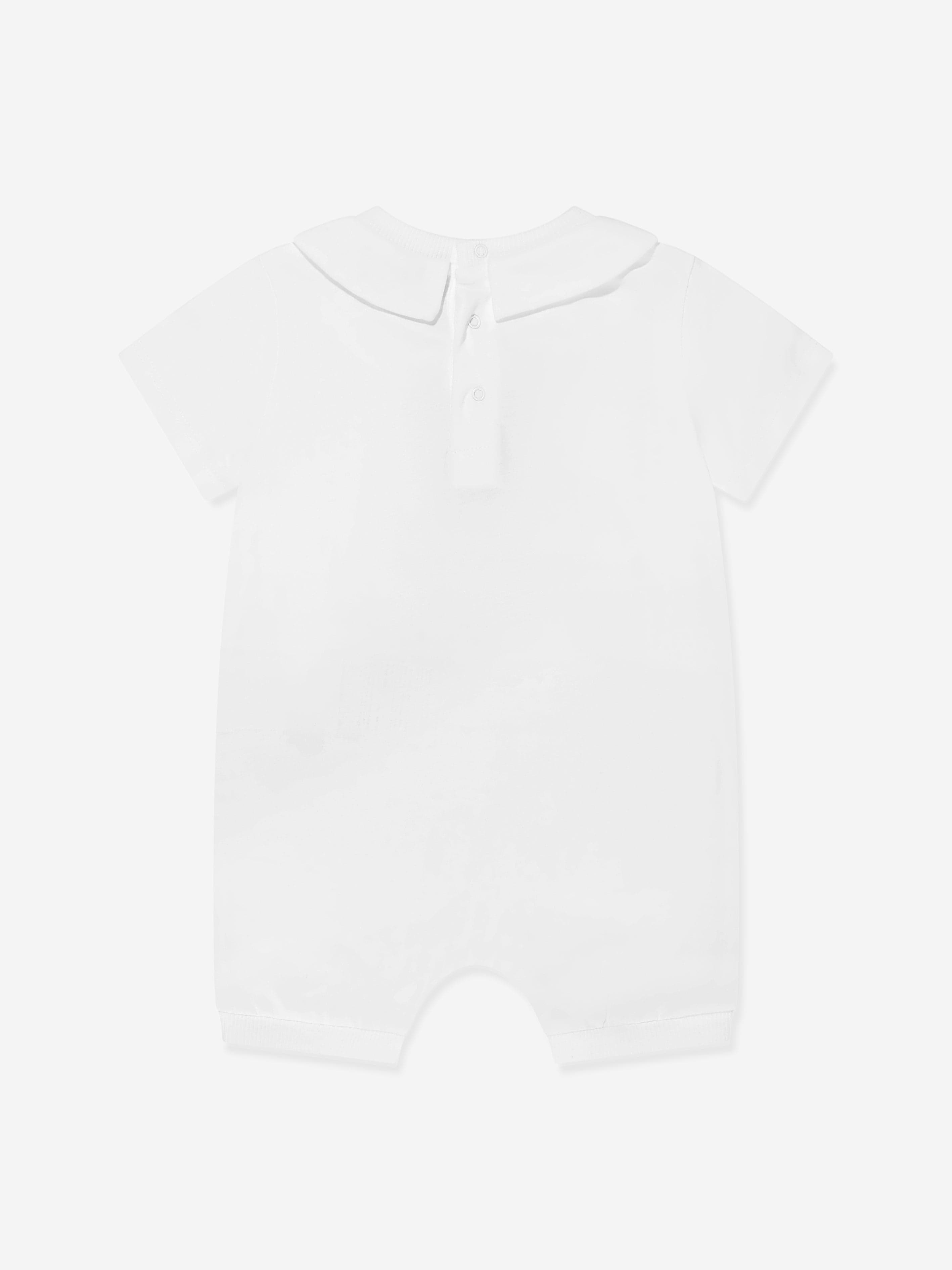 Adorable Baby Teddy Bear Romper Set - Soft White Cotton Jumpsuit for Newborns & Infants | Perfect for Photo Shoots, Birthday Parties & Everyday Wear