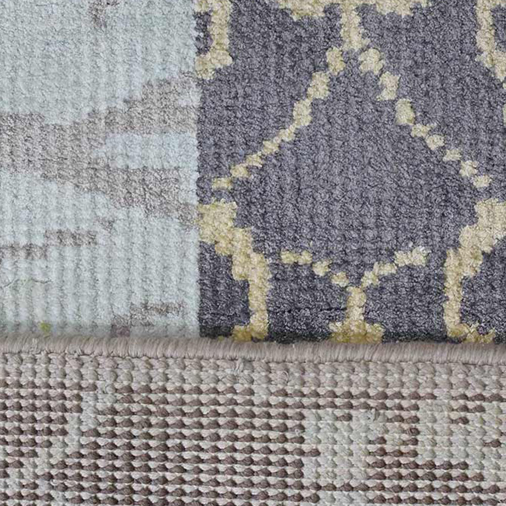 Hand Knotted Hypnotic Design Area Rug - Boho Chic Home Decor for Living Room, Bedroom & Office