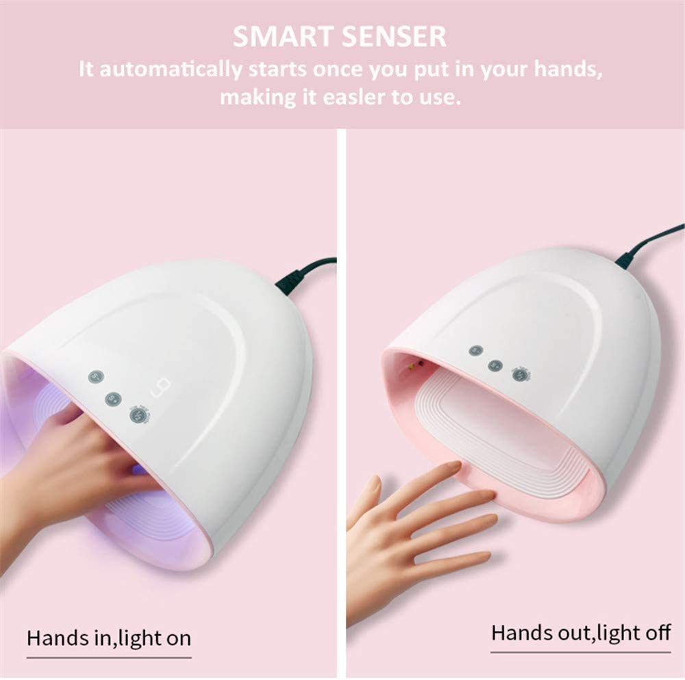 Professional Portable UV LED Nail Lamp - Fast Curing Gel Nail Dryer with 5 Timer Settings | Compact Manicure Pedicure Kit for Home & Salon Use | Perfect for Gel Polish, Acrylic Nails & DIY Nail Art
