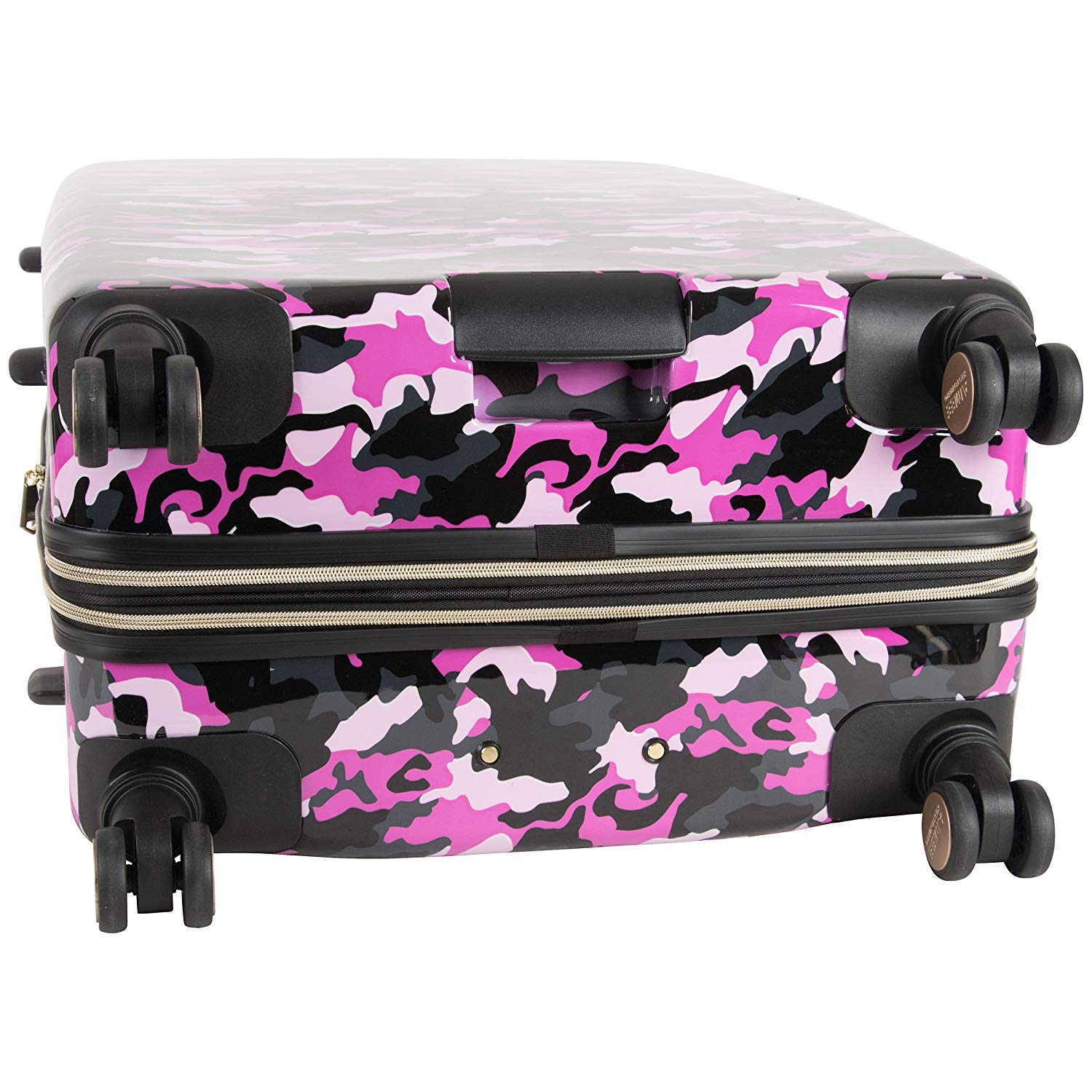 Aimee Kestenberg Women's 28-Inch Camouflage Print Expandable 8-Wheel Spinner Luggage - Lightweight ABS+PC Hardshell Suitcase for Travel, Business Trips & Vacations | Green