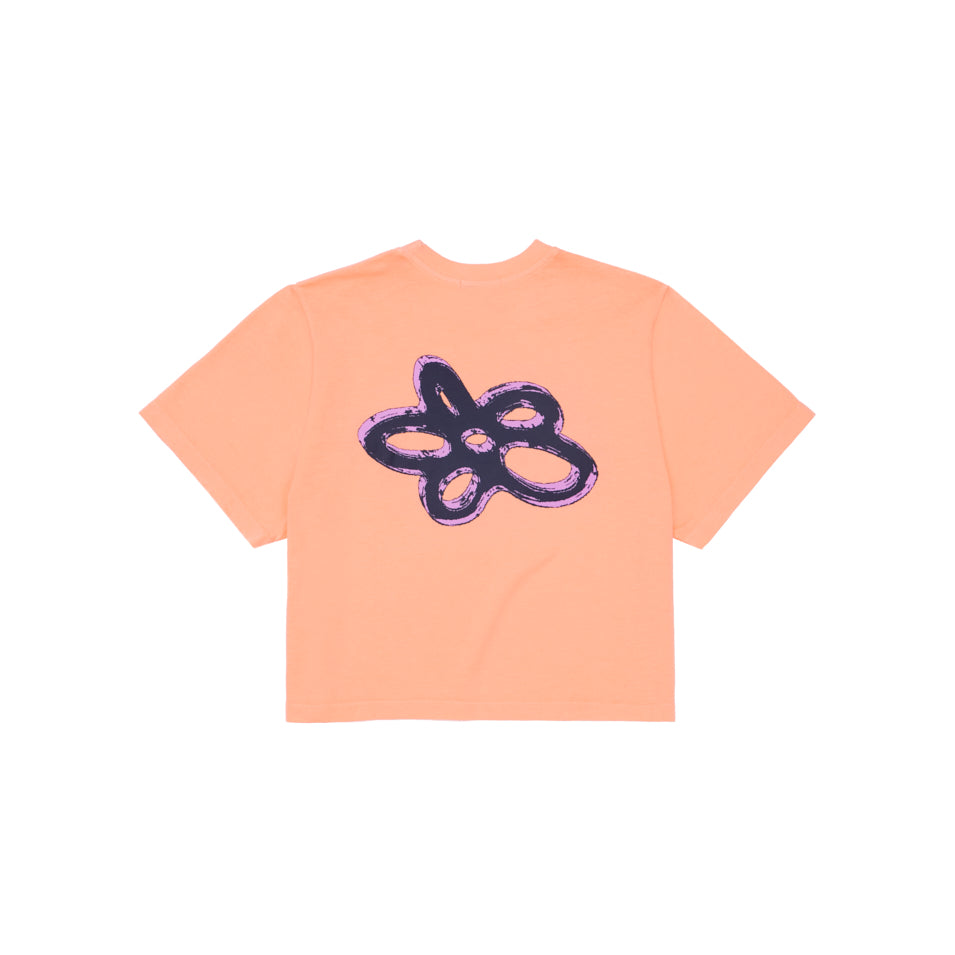 DBE Women's Crop Tee - Soft Peach Cotton Short Sleeve T-Shirt for Casual Wear & Summer Outfits
