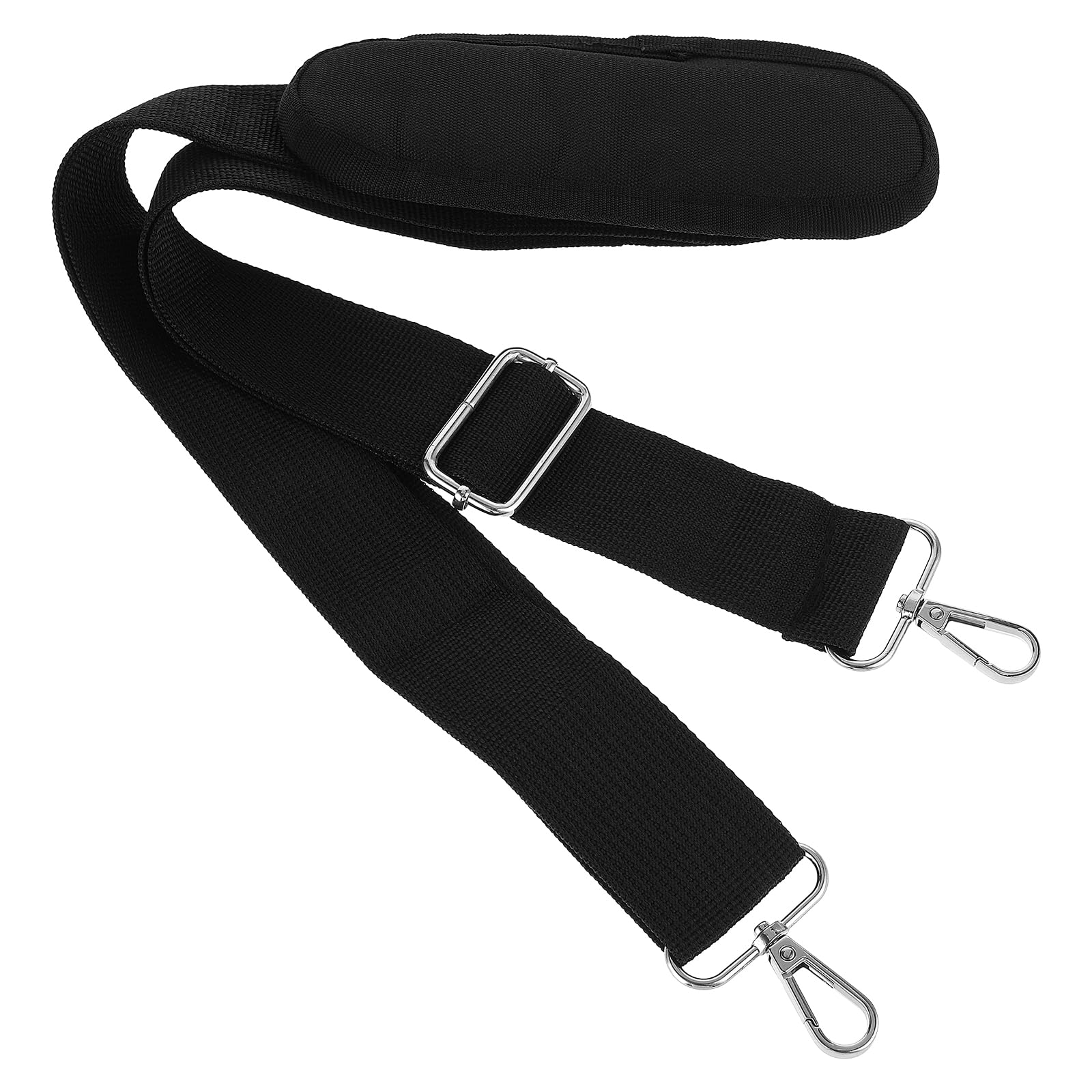 **63 Inch Adjustable Nylon Shoulder Strap Replacement with Metal Hooks - Universal Crossbody Bag Strap for Laptop Case, Messenger Bag, Briefcase & Garment Bag - Perfect for Work, Travel & Daily Commute**