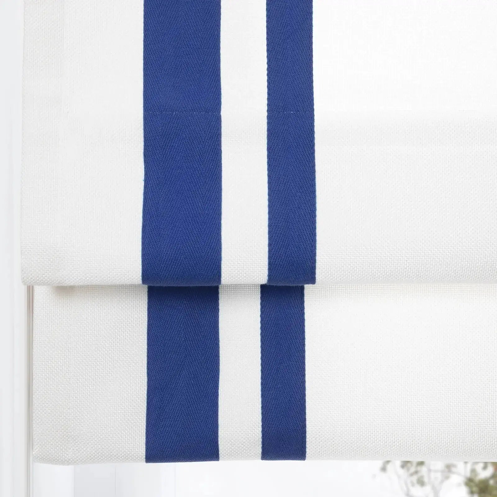 Tyrone Roman Shade with Border Cord Lift - Classic Window Treatment for Living Room & Bedroom - Blackout Fabric for Light Control & Privacy