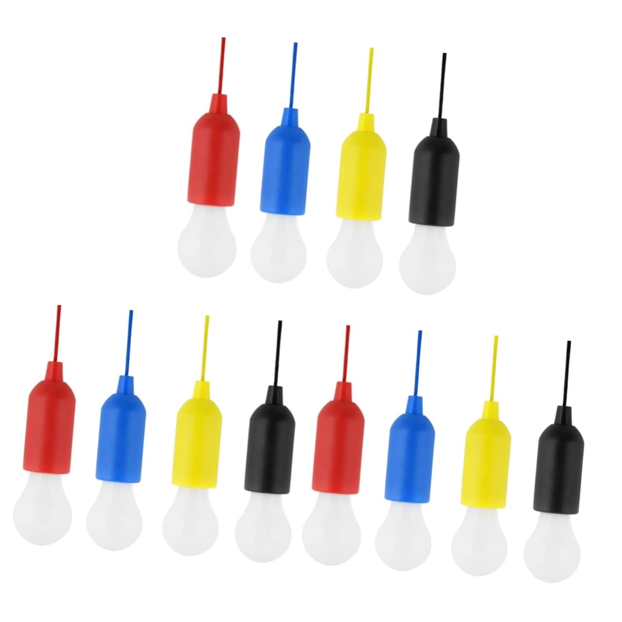 Kisangel 12-Pack LED Camping Lights - Battery Powered Playhouse & Treehouse Accessories, Emergency Lights for Kids Camping Gear, Tent Lanterns - Perfect for Outdoor Adventures, Backyard Play & Power Outages