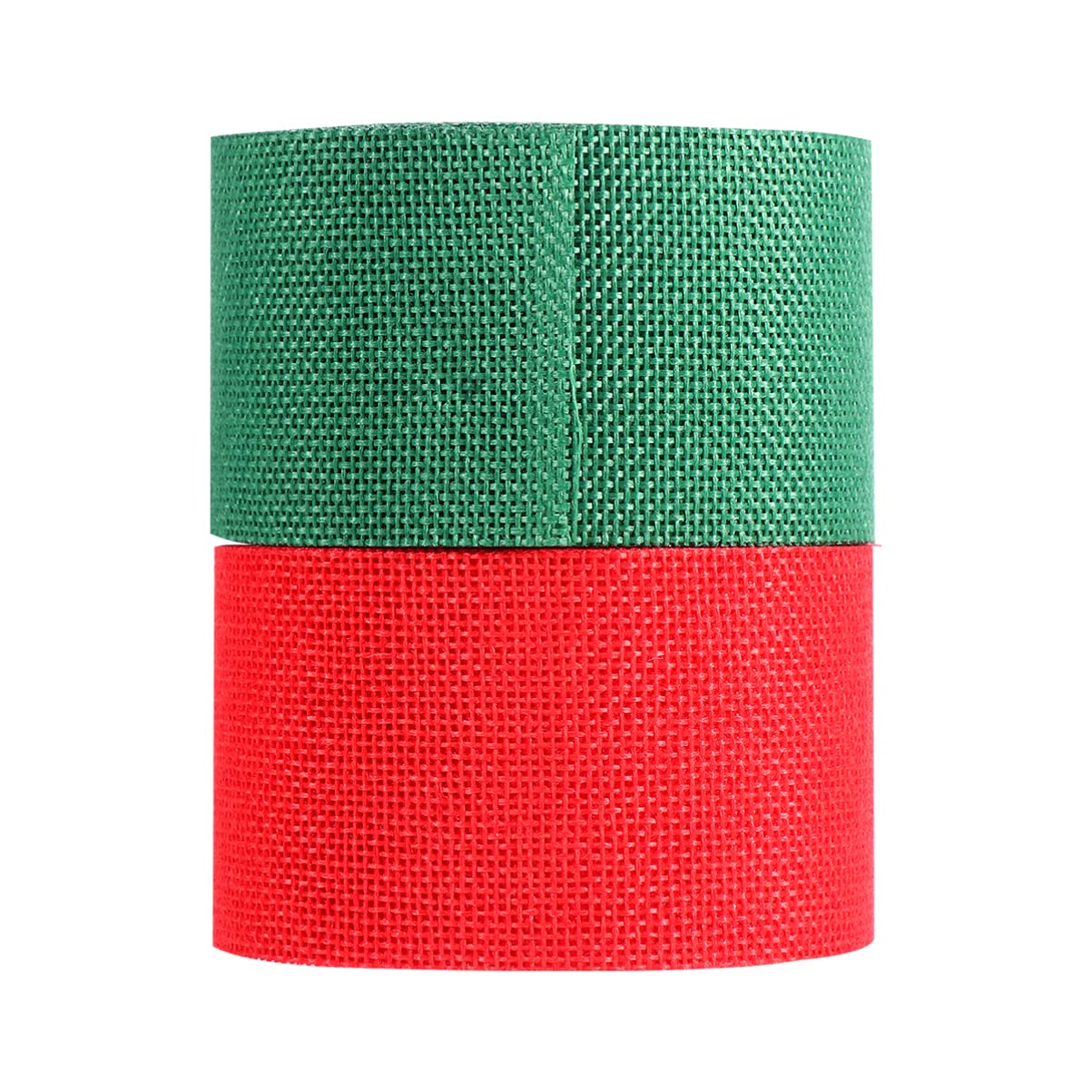 EXCEART Christmas Gift Wrapping Ribbon - 2 Rolls 50mm Wide Red & Green Holiday Ribbon for Xmas Presents, Crafts, Wedding Decorations | Perfect for Gift Bows, Tree Trimmings, Wreaths and Holiday Cards Decoration