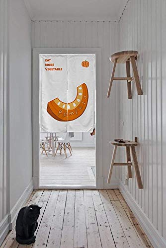 Ofat Home Vegetable Series Cartoon Door Curtain - 31.5x47 Inch Lovely Tapestry for Room Divider & Home Decor | Perfect for Kitchen, Nursery & Bohemian Style Interiors