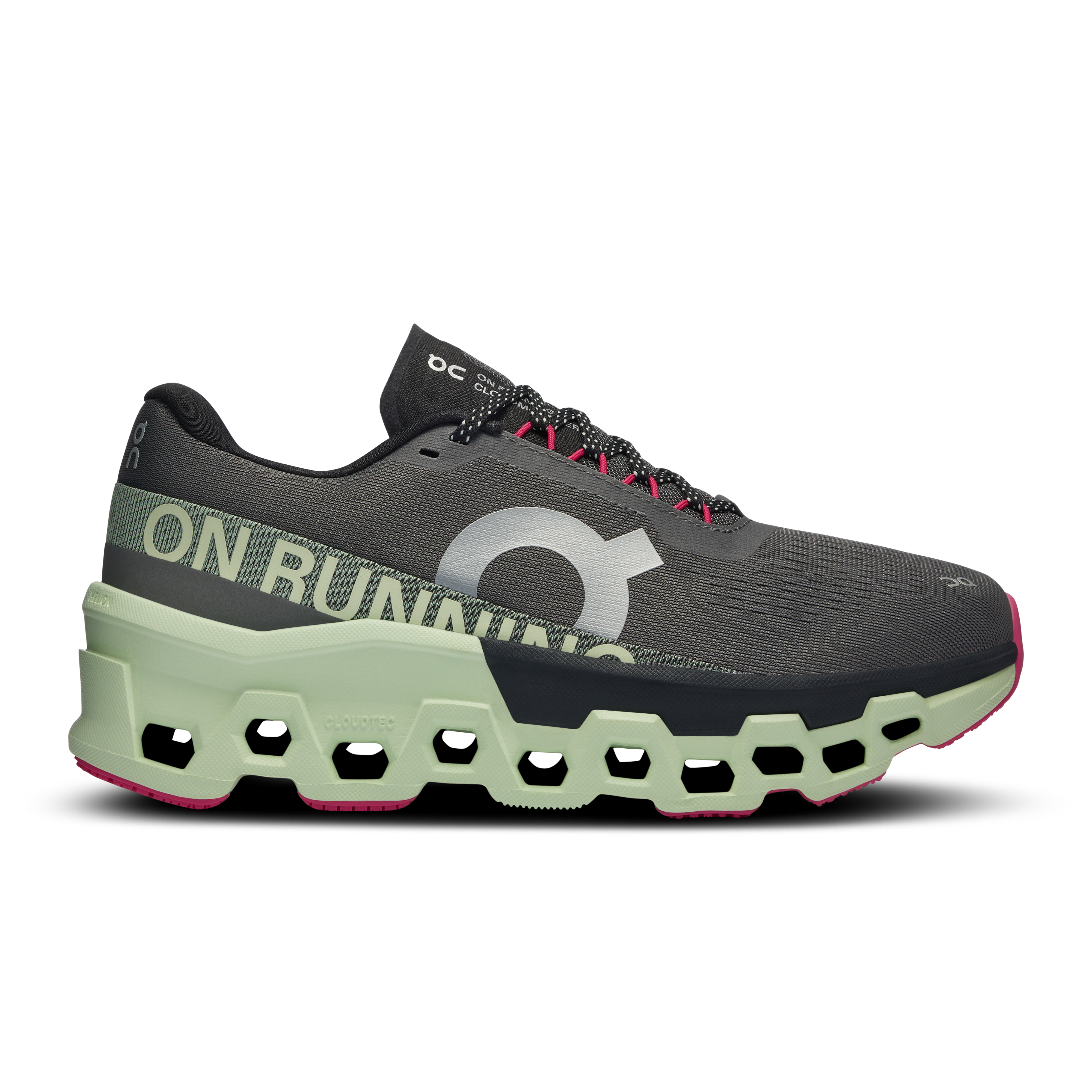 On Running Women's Cloudmonster 2 Running Shoes - Lightweight Cushioned Sneakers for Women, Asphalt/Lima Color | Perfect for Road Running, Jogging & Gym Workouts