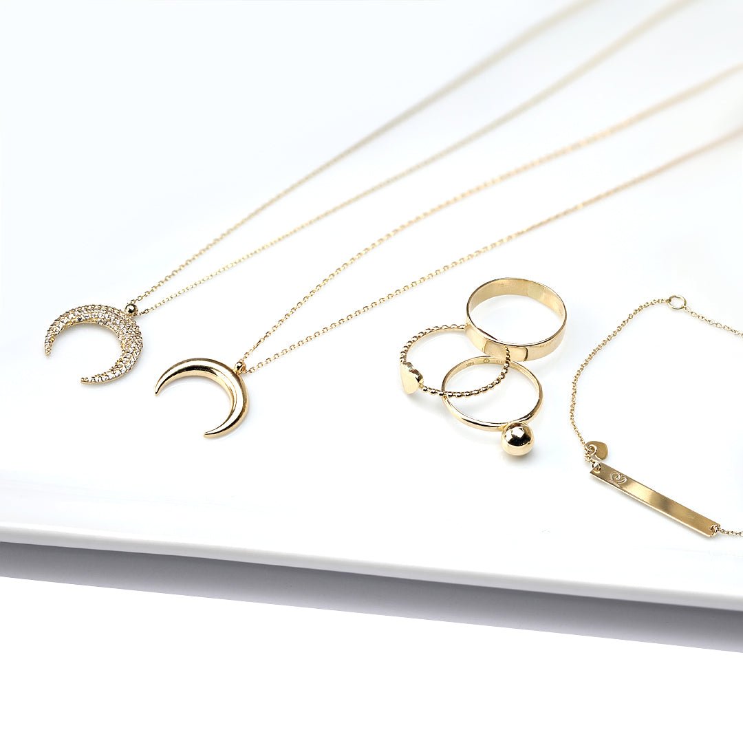Personalized Engraved Heart Monogram Bar Bracelet - 14k Solid Yellow Gold Jewelry for Women - Perfect Gift for Anniversary, Valentine's Day & Special Occasions