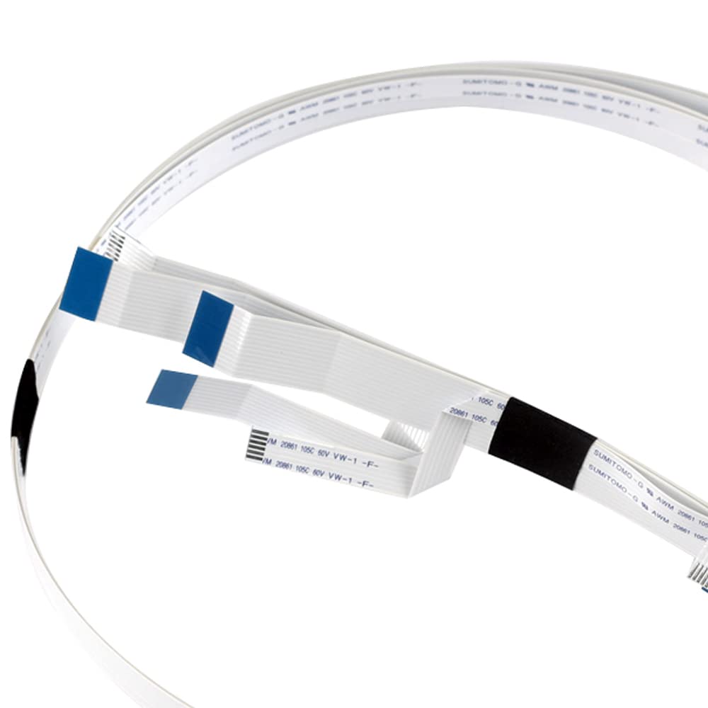 Epson L805 L800 L801 R330 T50 P50 Printer Head Cable Replacement - White Wire Carriage Mobile Unit for A4 UV Printers | Compatible Printer Accessories for Home & Office Use