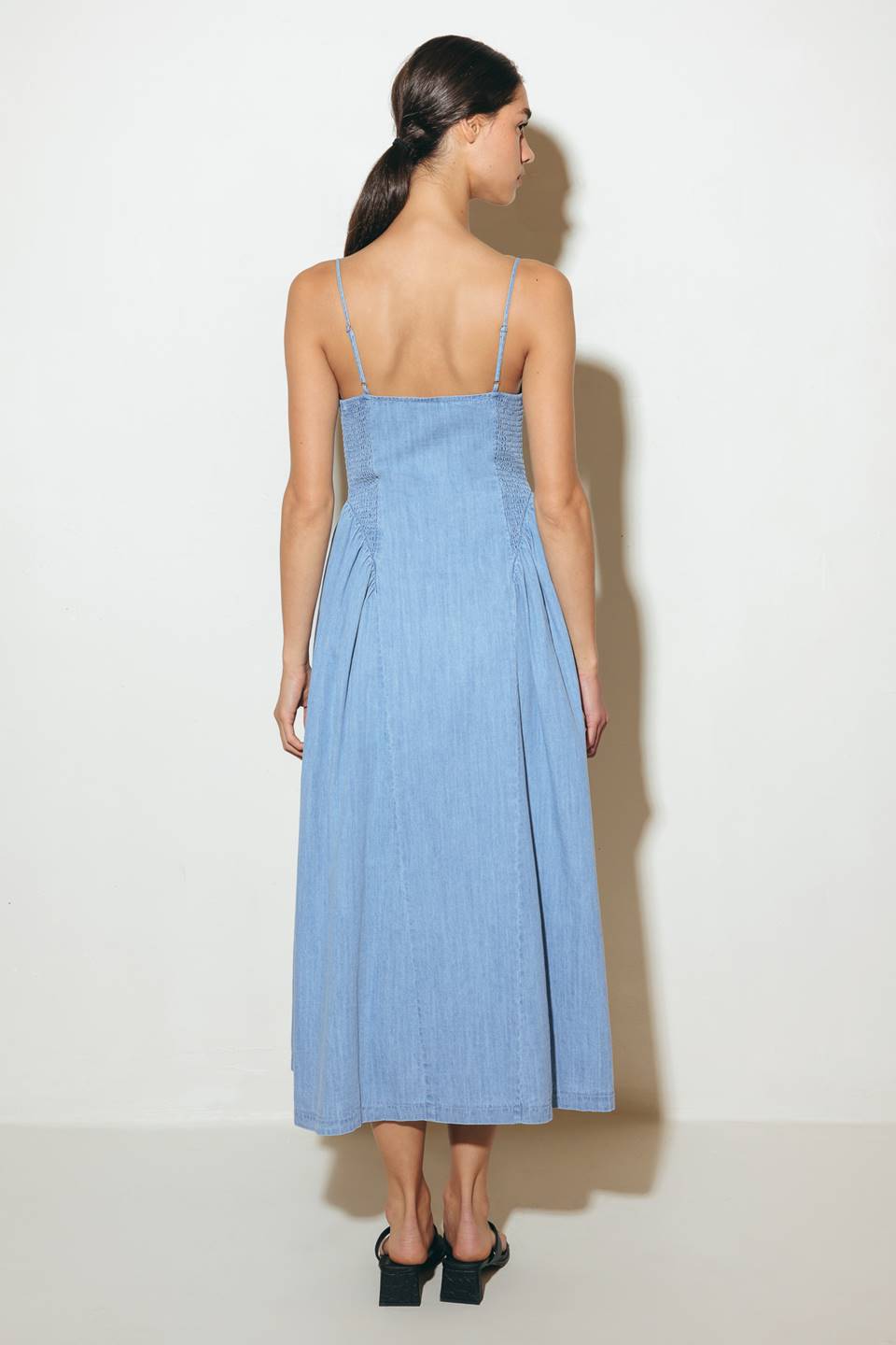 Bluebell Breeze Lightweight Denim Midi Dress for Women | Casual Summer Outfit | Perfect for Beach, Brunch & Date Nights