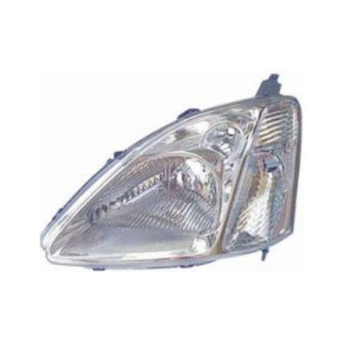 2002-2003 Honda Civic Headlight Assembly Set - Driver & Passenger Side Replacement (HO2518103 HO2519103) | Perfect for Night Driving & Foggy Conditions