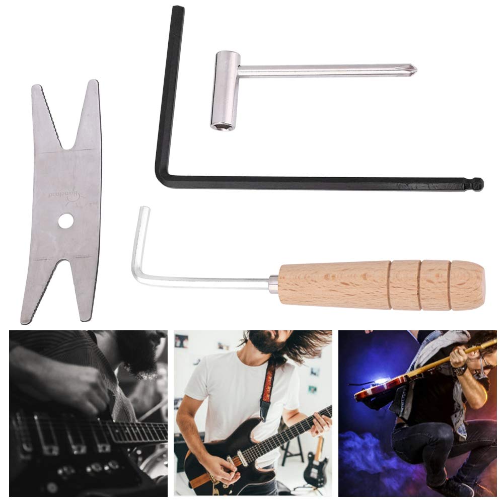 Premium Guitar Repair Tool Kit - Wood Handle Rod Wrench for Electric Guitar Maintenance & Setup Accessories | Perfect for Guitarists, Luthiers & Music Shops