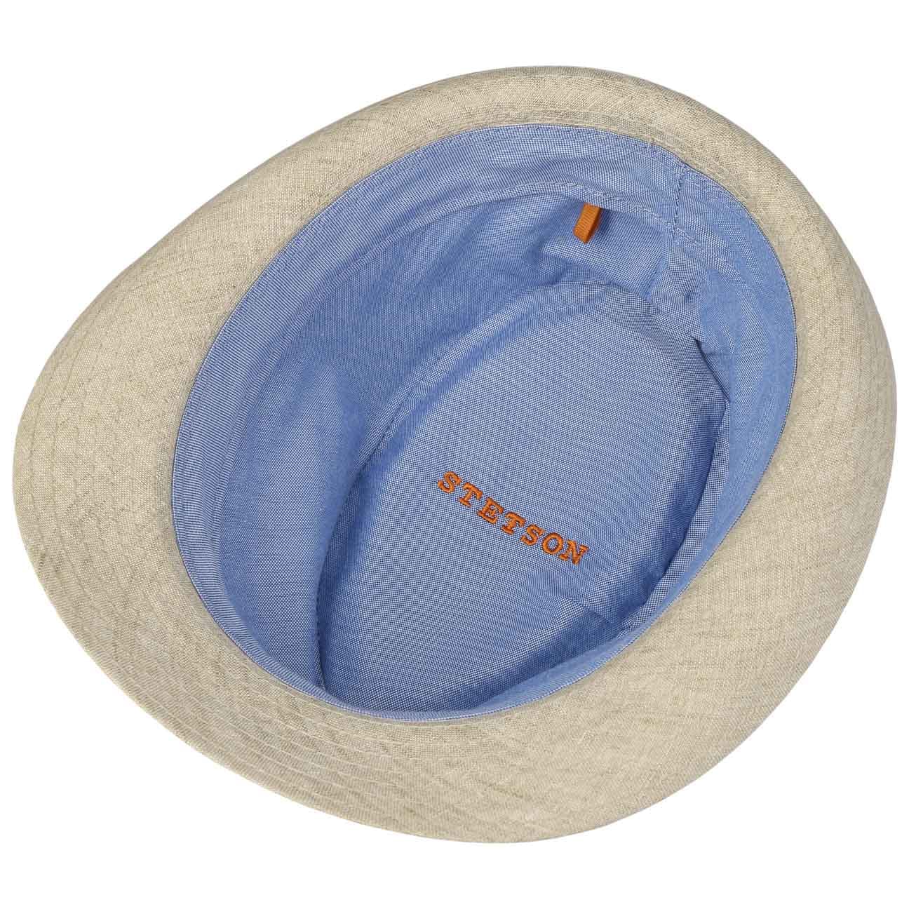 Stetson Geneva Linen Trilby Hat for Men - Classic Summer Fedora with Brim - Perfect for Outdoor Events, Weddings & Beach Vacations