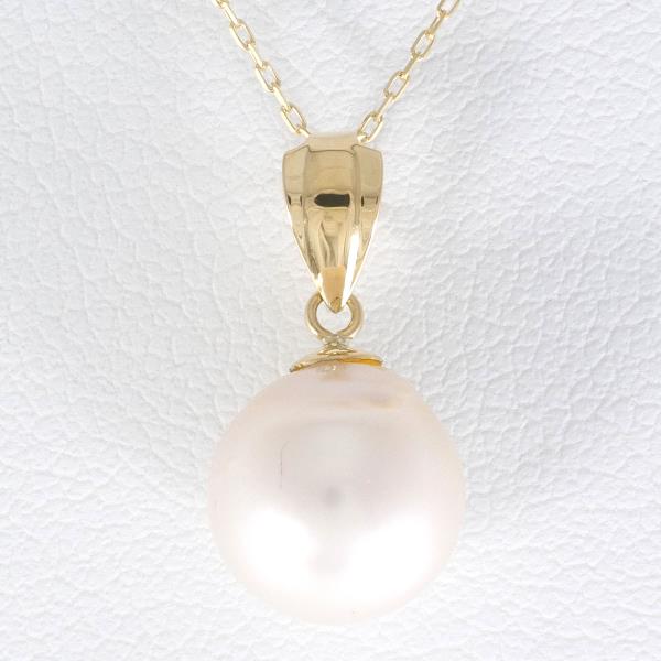18K Yellow Gold Pearl Necklace for Women - Elegant Cultured Pearl Jewelry Gift for Anniversary, Wedding & Special Occasions