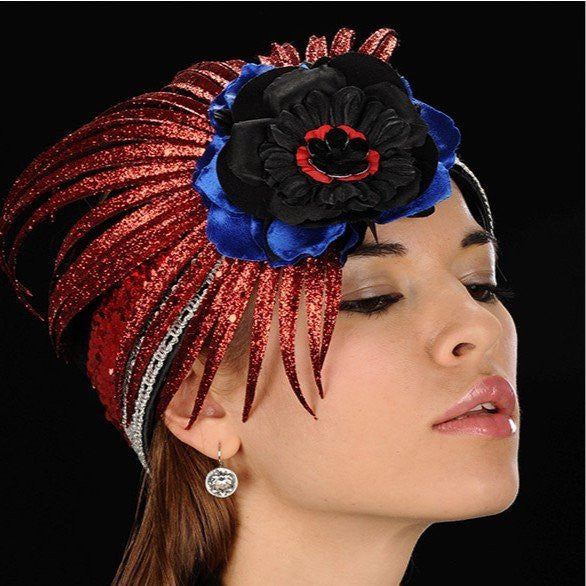 Sparkly Sequins & Satin Trim Women's Fashion Hat - Stylish Ladies Sun Hat for Beach, Party & Outdoor Events