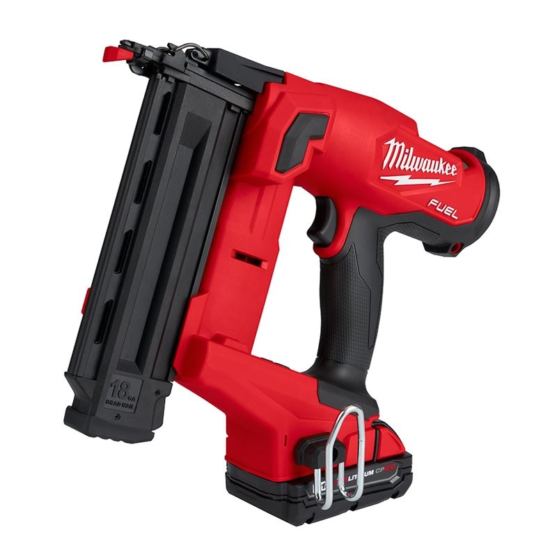 M18 FUEL 18V Brushless Cordless 18-Gauge Brad Nailer Kit (2746-21CT) - Lithium Ion Battery Included - Perfect for Trim Work, Cabinetry, and DIY Home Projects