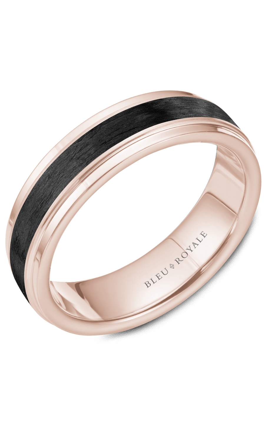 Bleu Royale Men's Wedding Band RYL 047R6 - 14K Gold Plated Tungsten Ring for Men - Elegant & Durable Wedding Ring for Groom, Engagement, Anniversary - Perfect for Formal Occasions & Special Events
