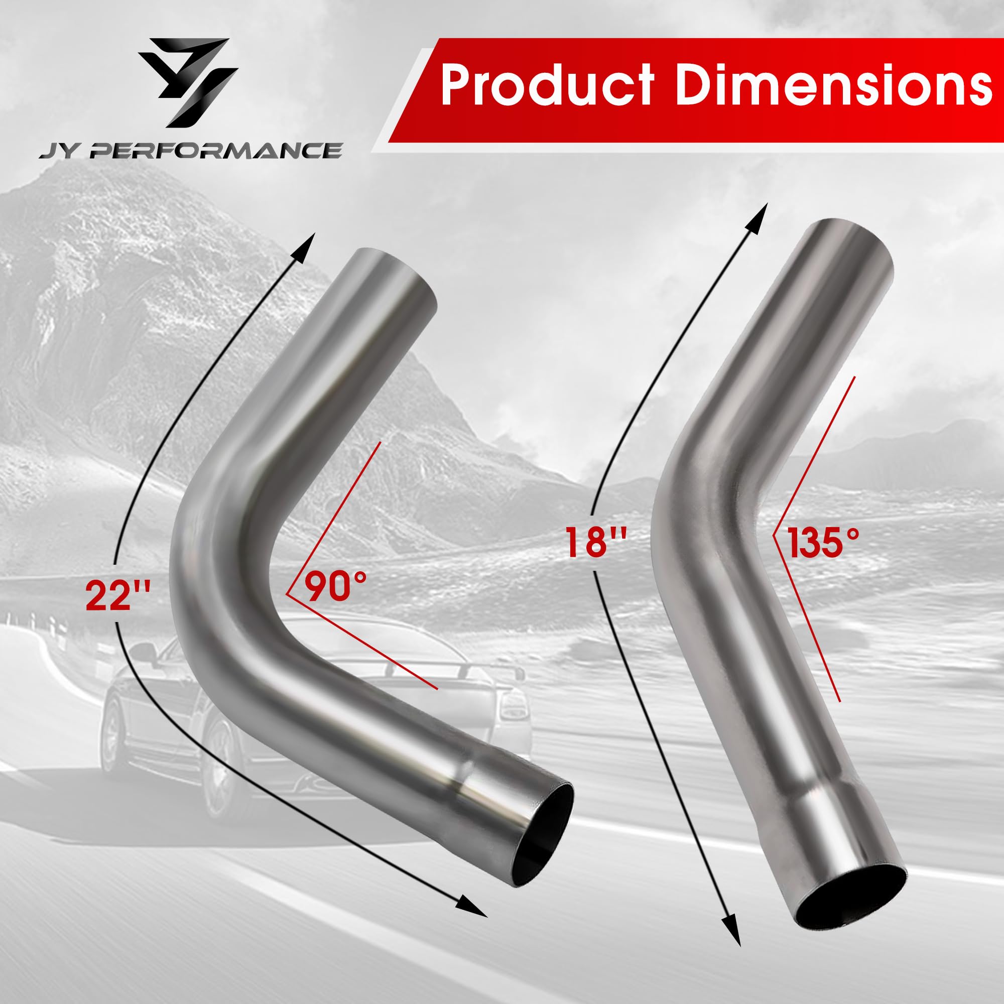 2.25'' Mild Steel Custom Exhaust Kit - 16 Gauge Mandrel Bent Tubing with Straight & U-Bend Pipes (8-Piece Universal Set) - Perfect for Car, Truck & Motorcycle Exhaust System Upgrades